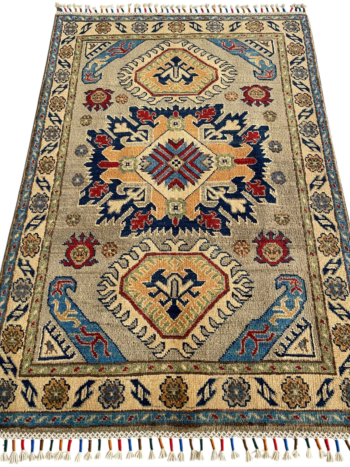 Afghani Rug 3x4 size range tribal laid flat