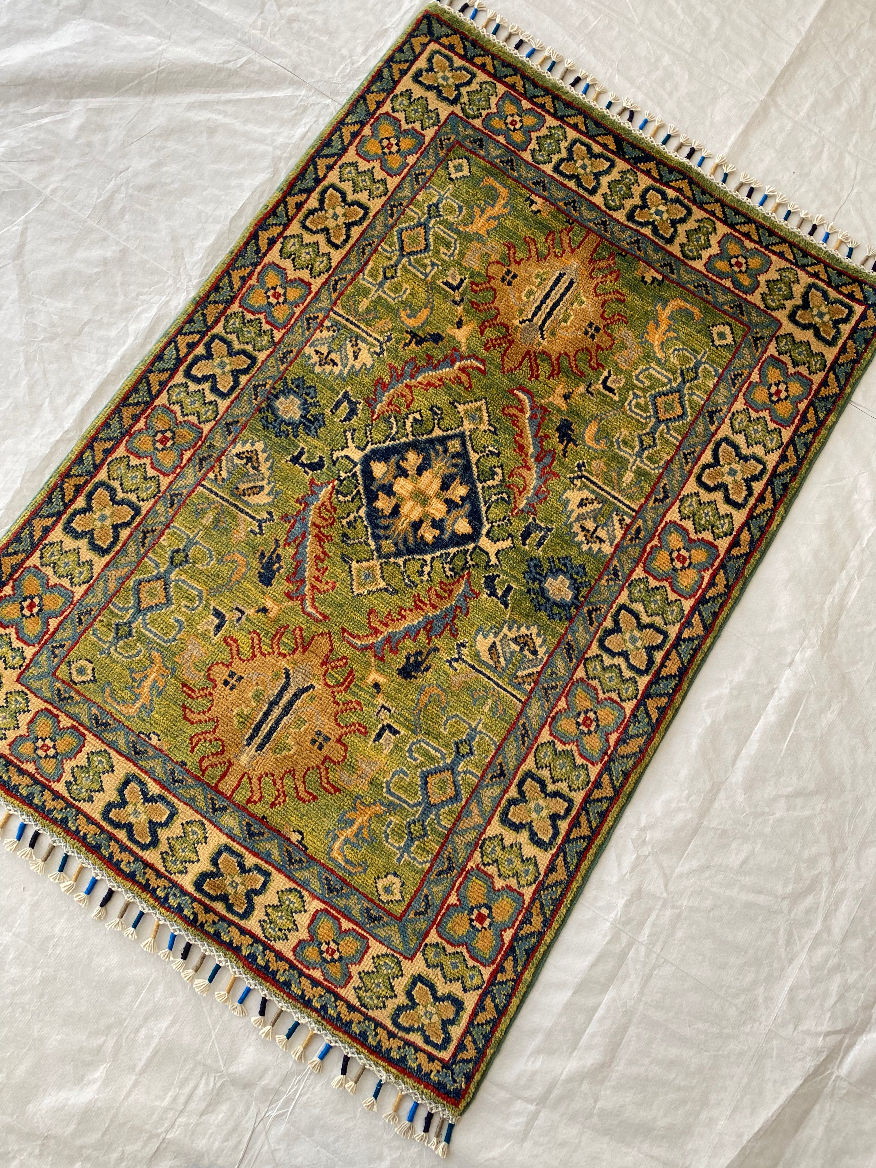 Afghani Rug 3x4 size range tribal laid flat