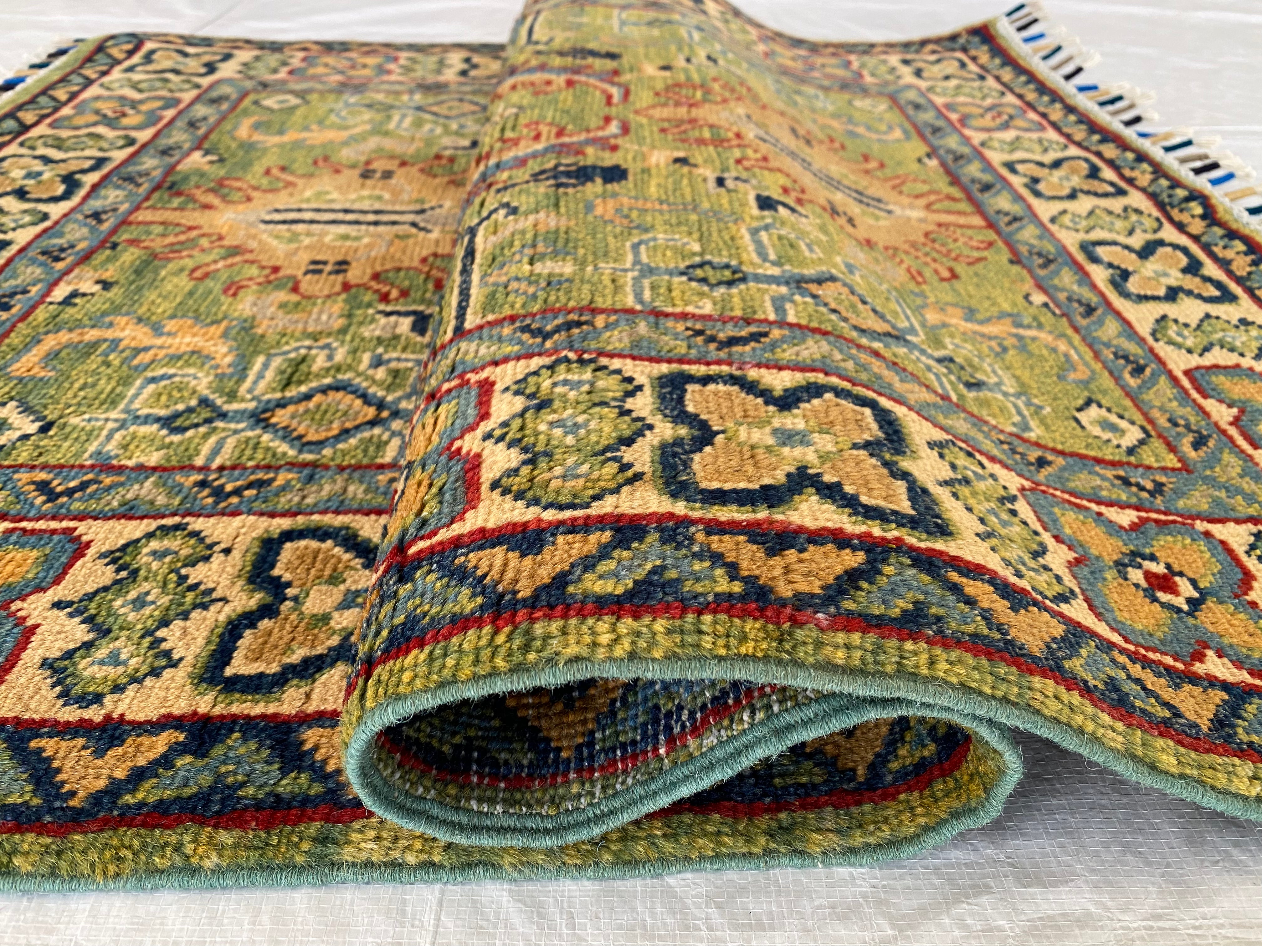 Afghani Rug 3x4 size range tribal laid flat