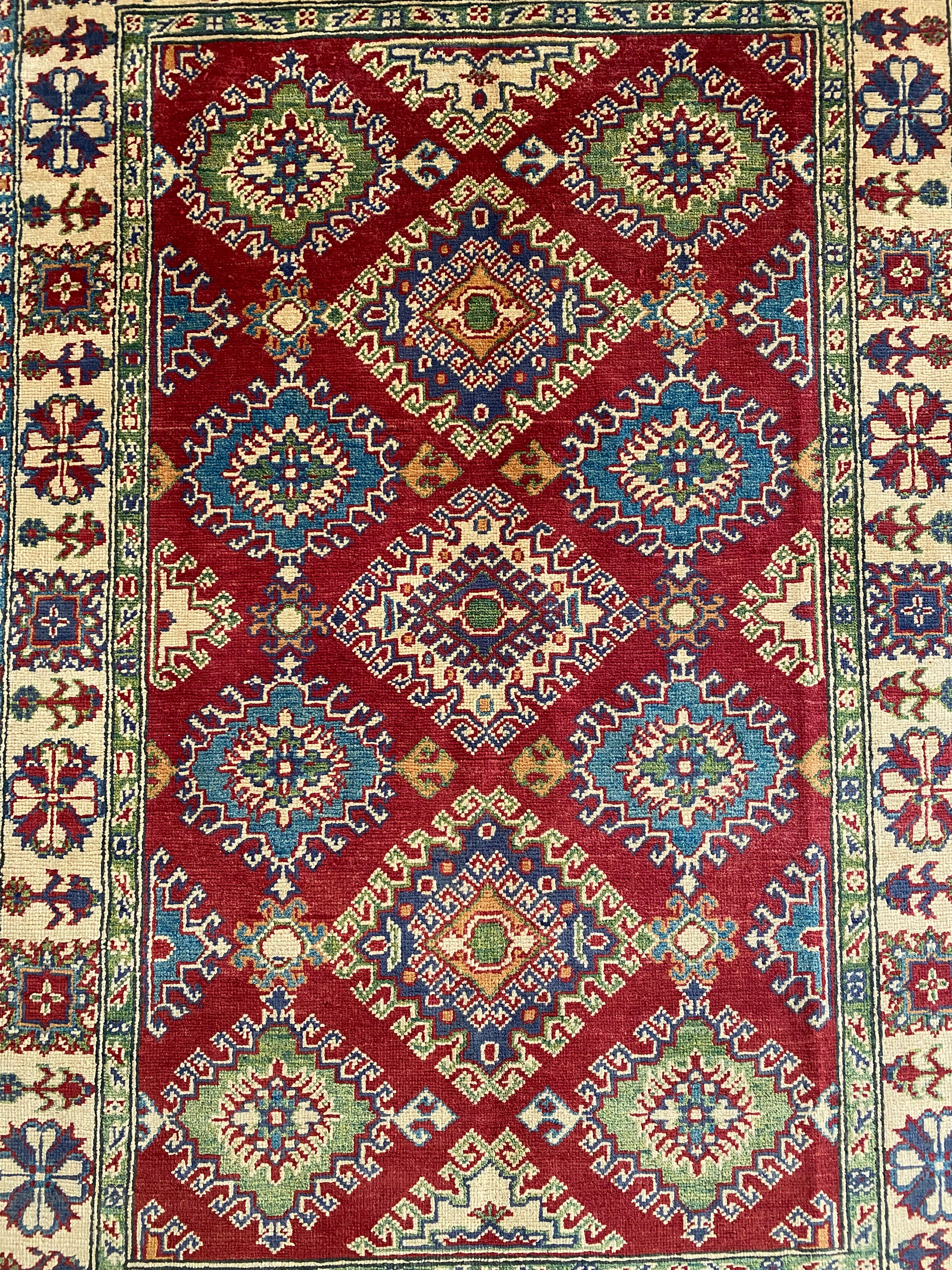 Afghani Rug 4x6 size range tribal laid flat