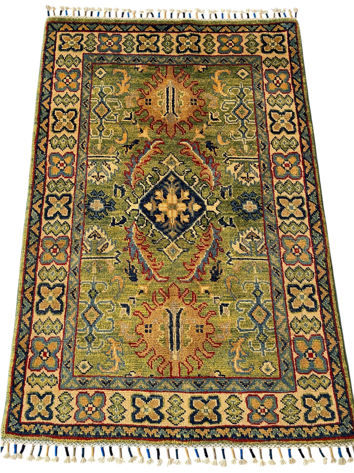 Afghani Rug 3x4 size range tribal laid flat
