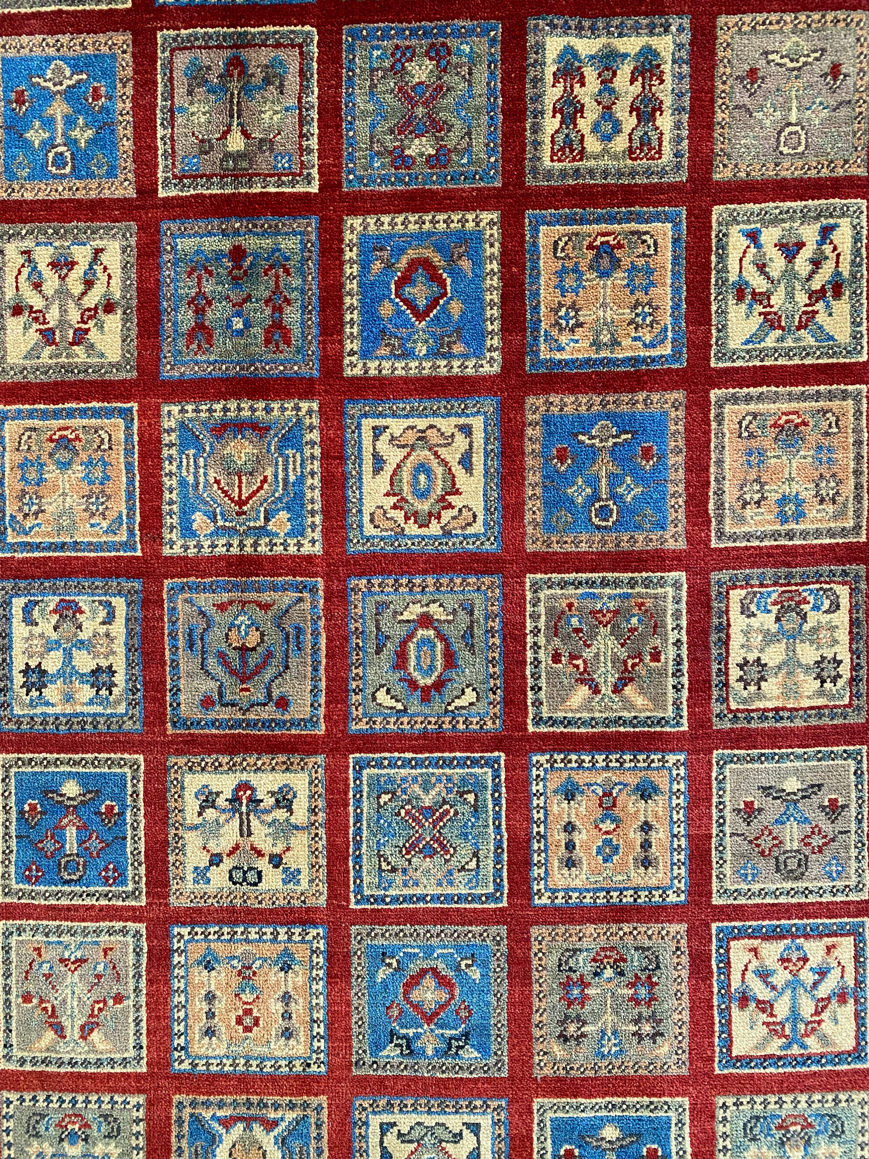 Afghani Rug 4x6 size range tribal Red laid flat
