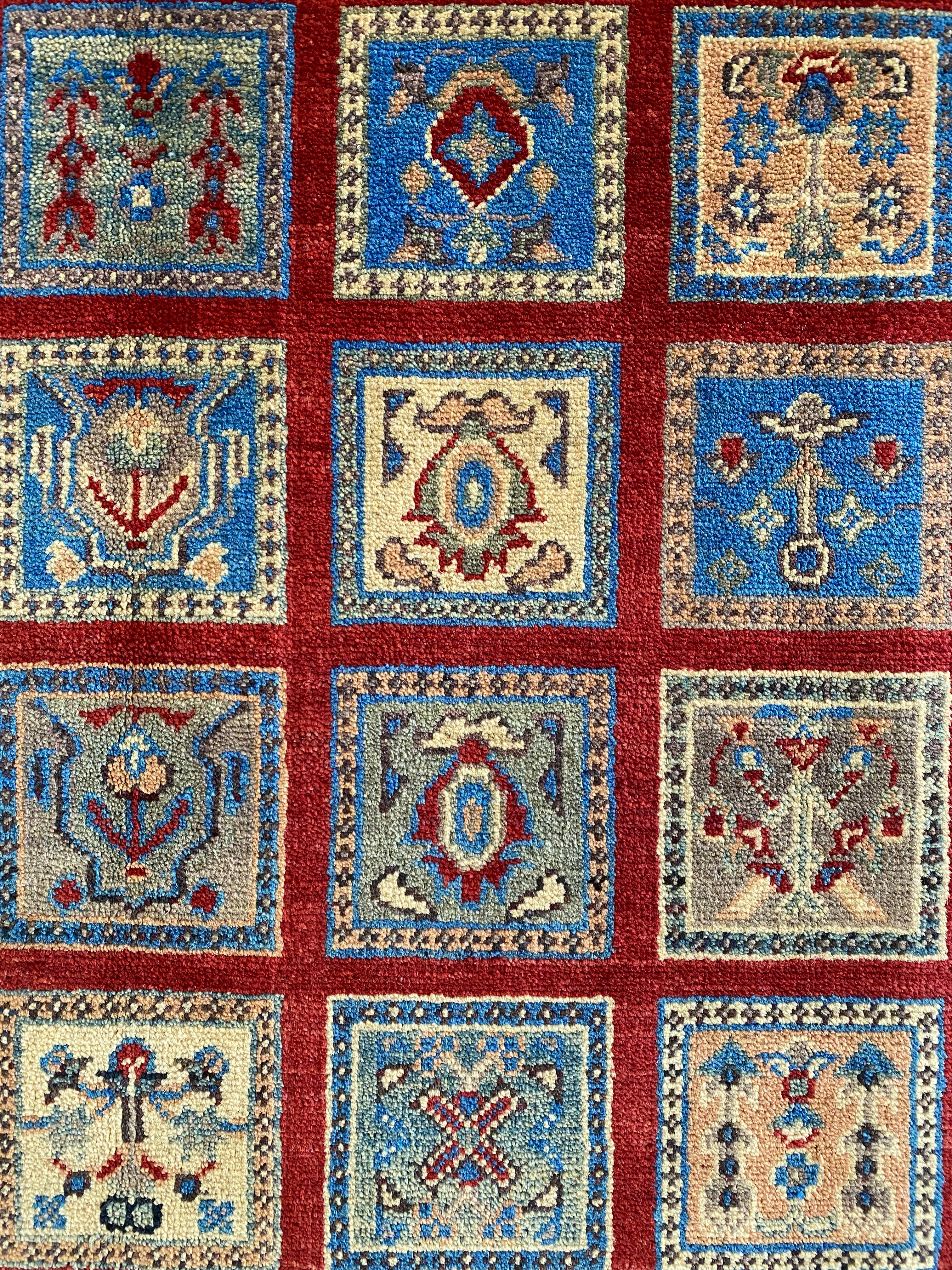 Afghani Rug 4x6 size range tribal Red laid flat