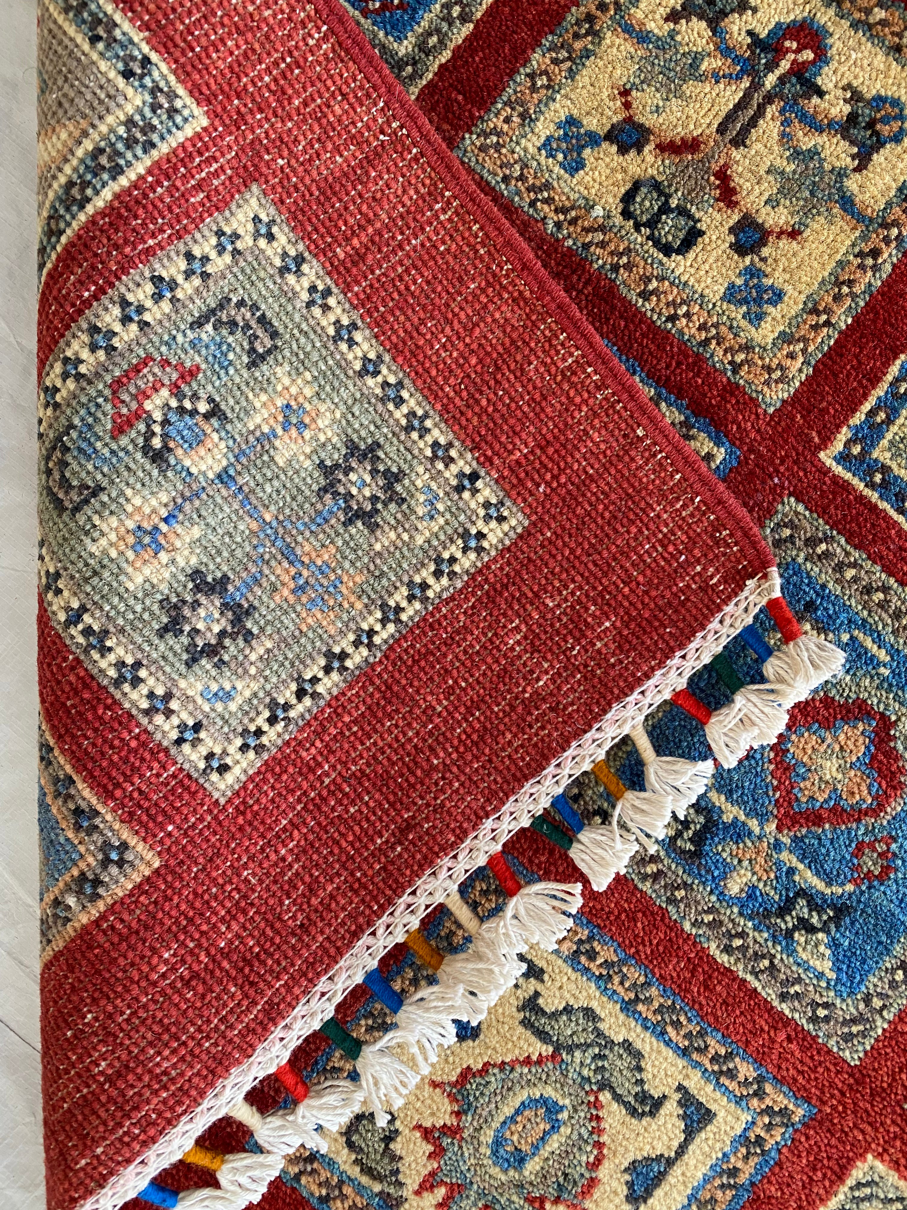 Afghani Rug 4x6 size range tribal Red laid flat