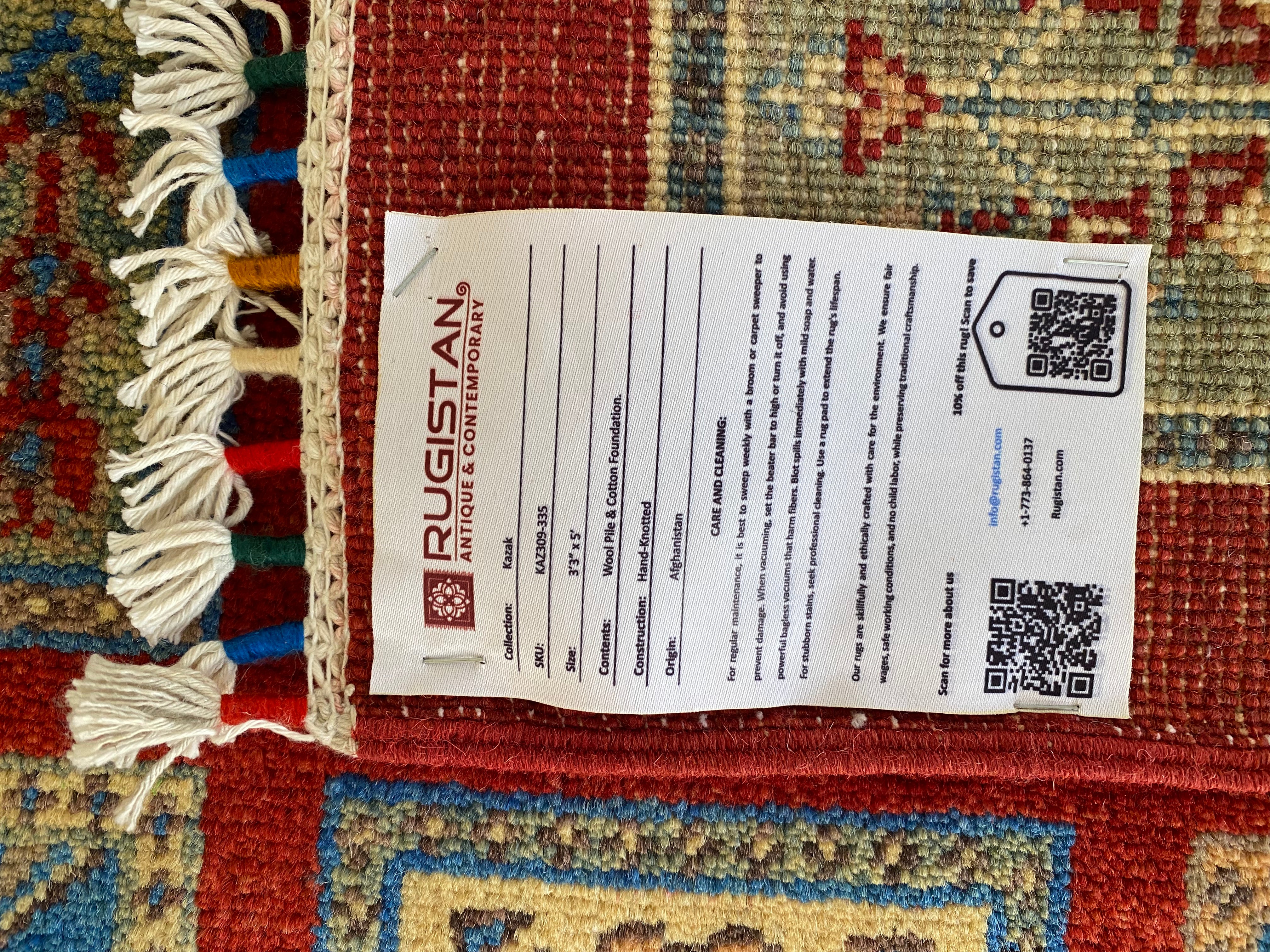 Afghani Rug 4x6 size range tribal Red laid flat