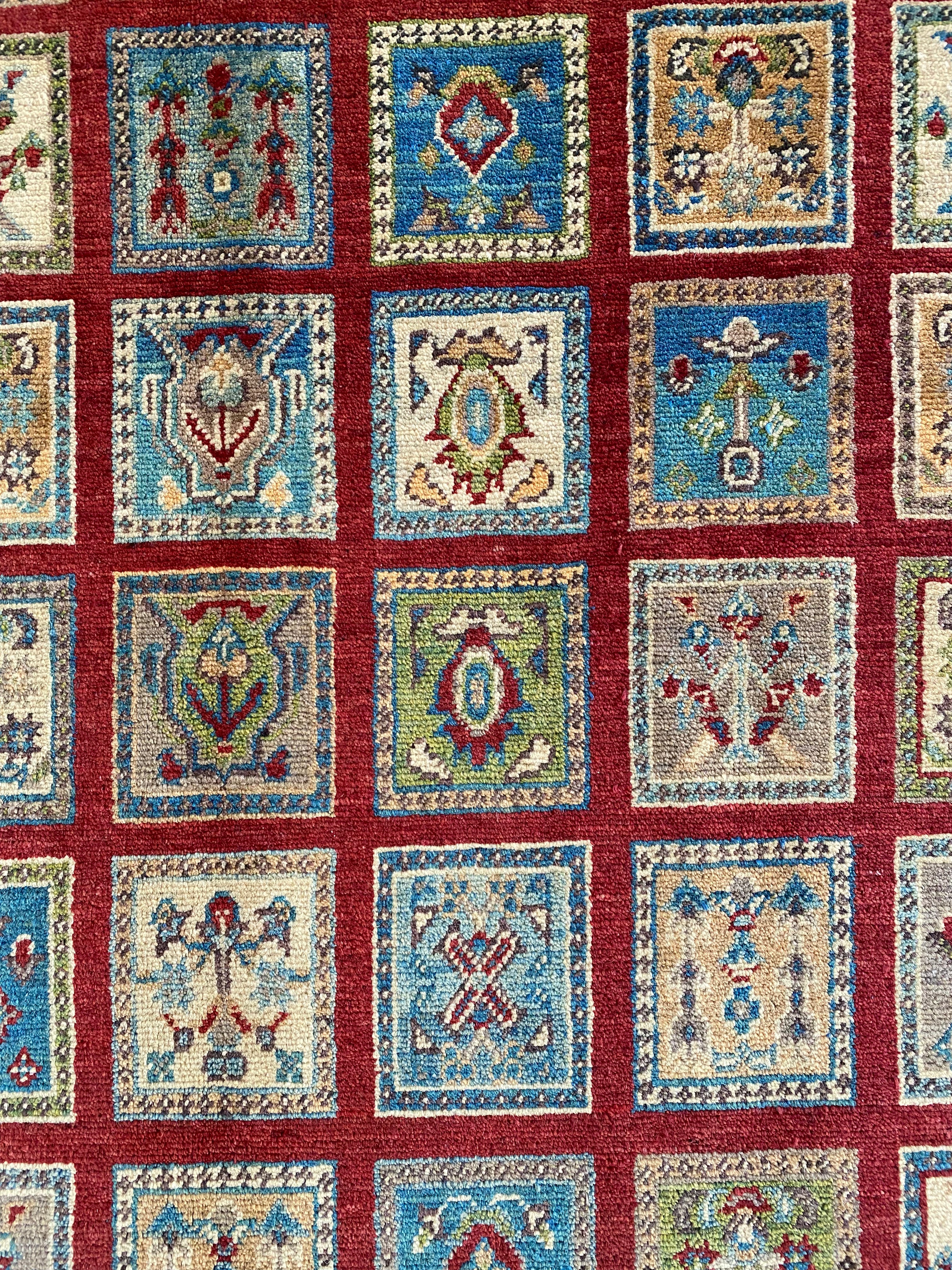 Afghani Rug 4x6 size range tribal Red laid flat