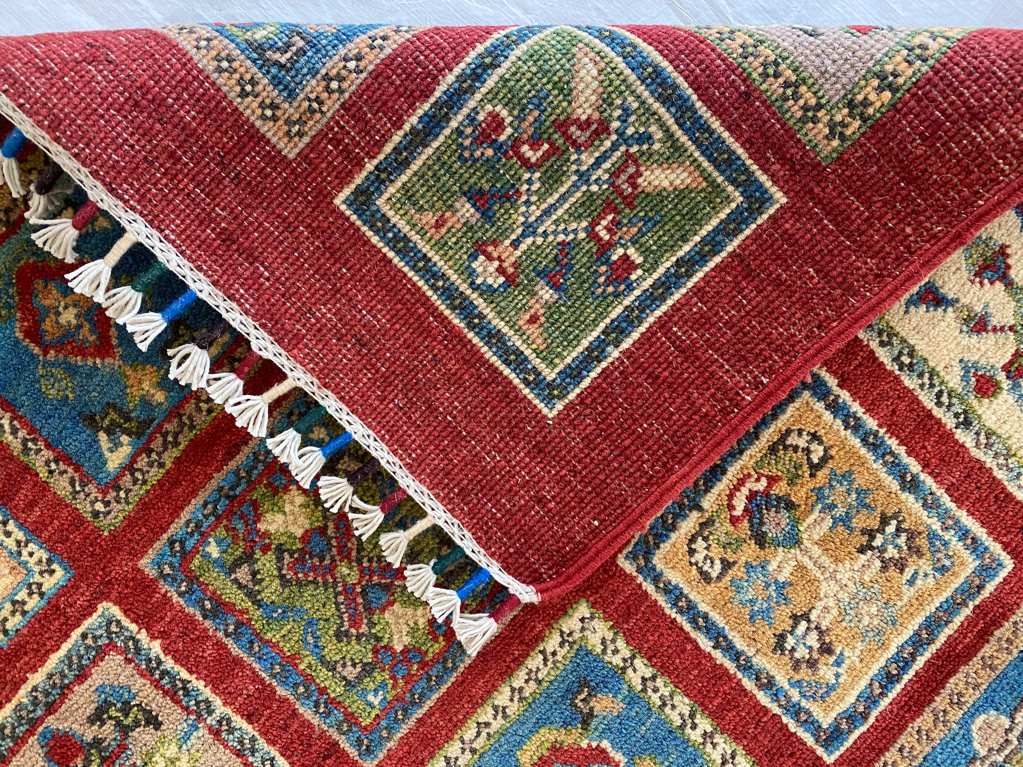Afghani Rug 4x6 size range tribal Red laid flat