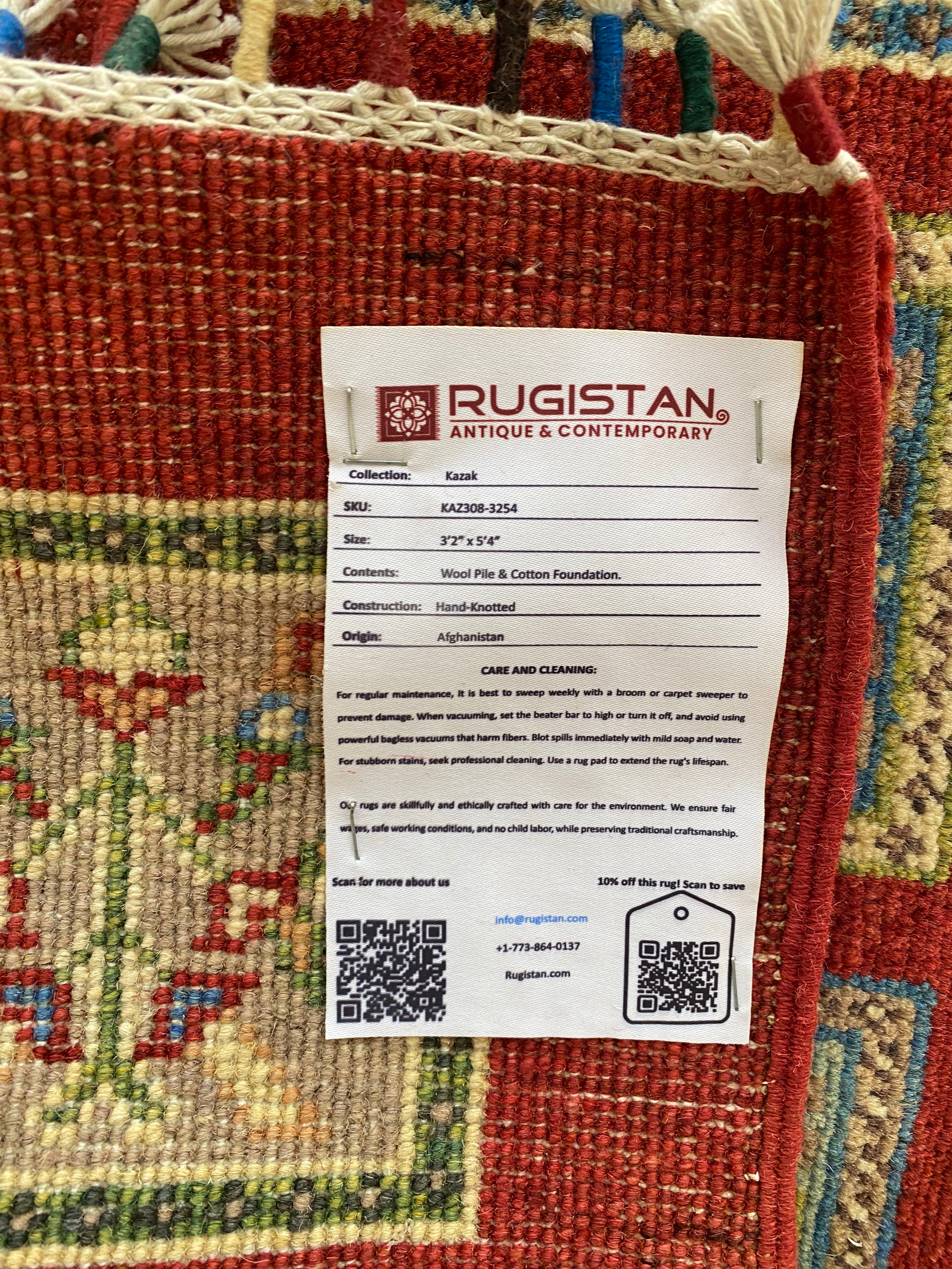 Afghani Rug 4x6 size range tribal Red laid flat