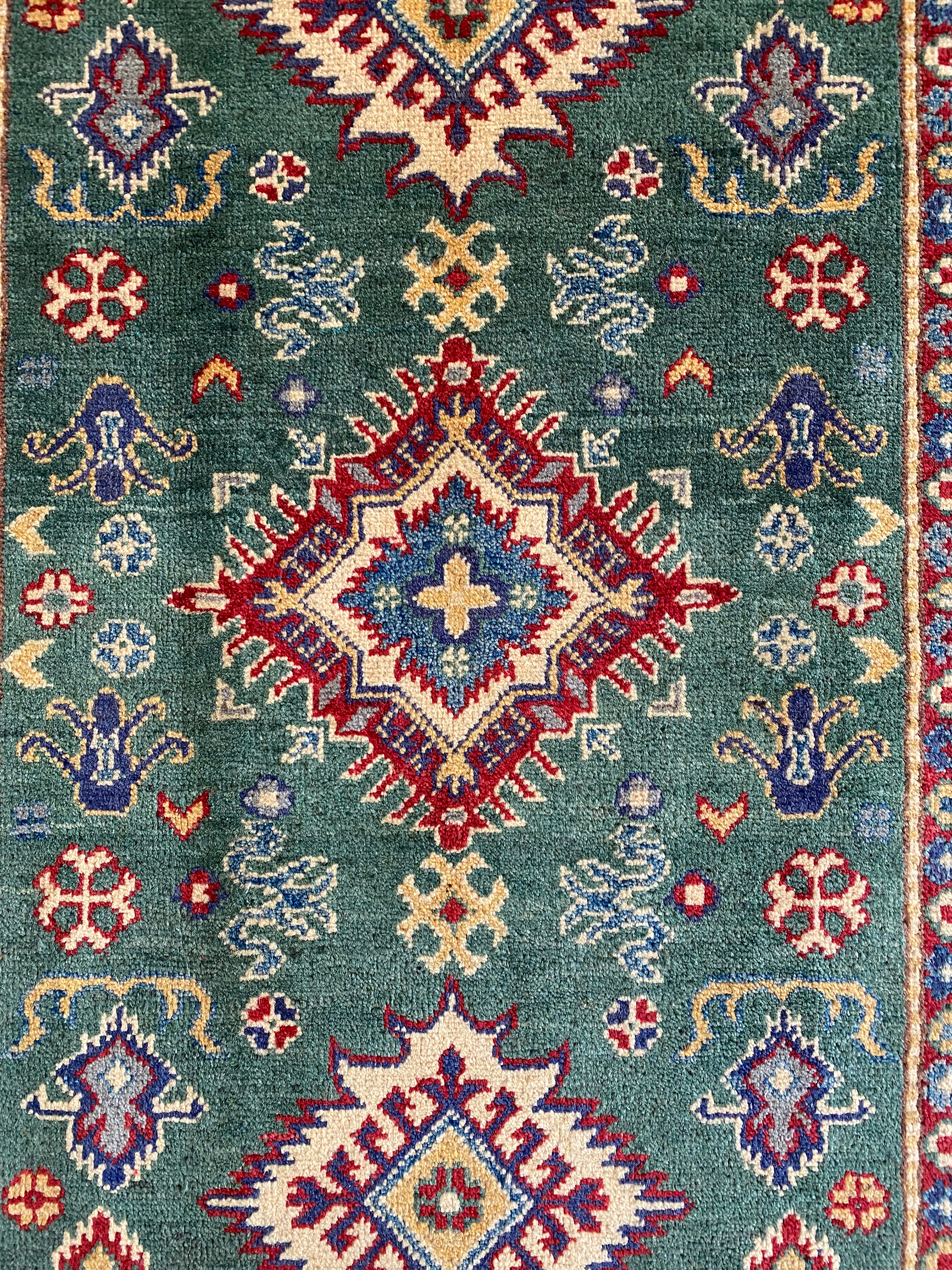 Afghani Rug 4x6 size range tribal Beige Brown laid flat