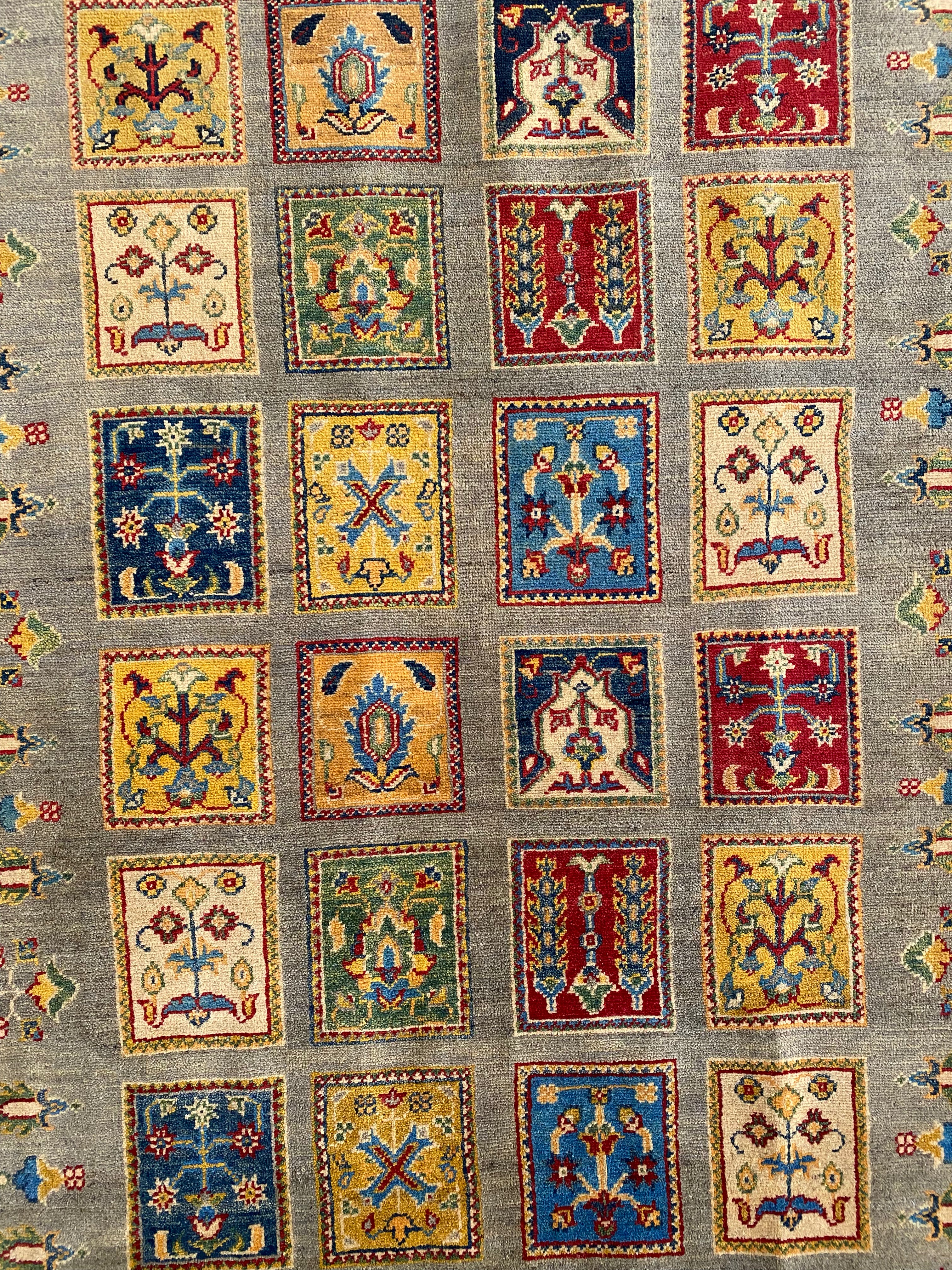 Afghani Rug 5x8 size range tribal Brown laid flat