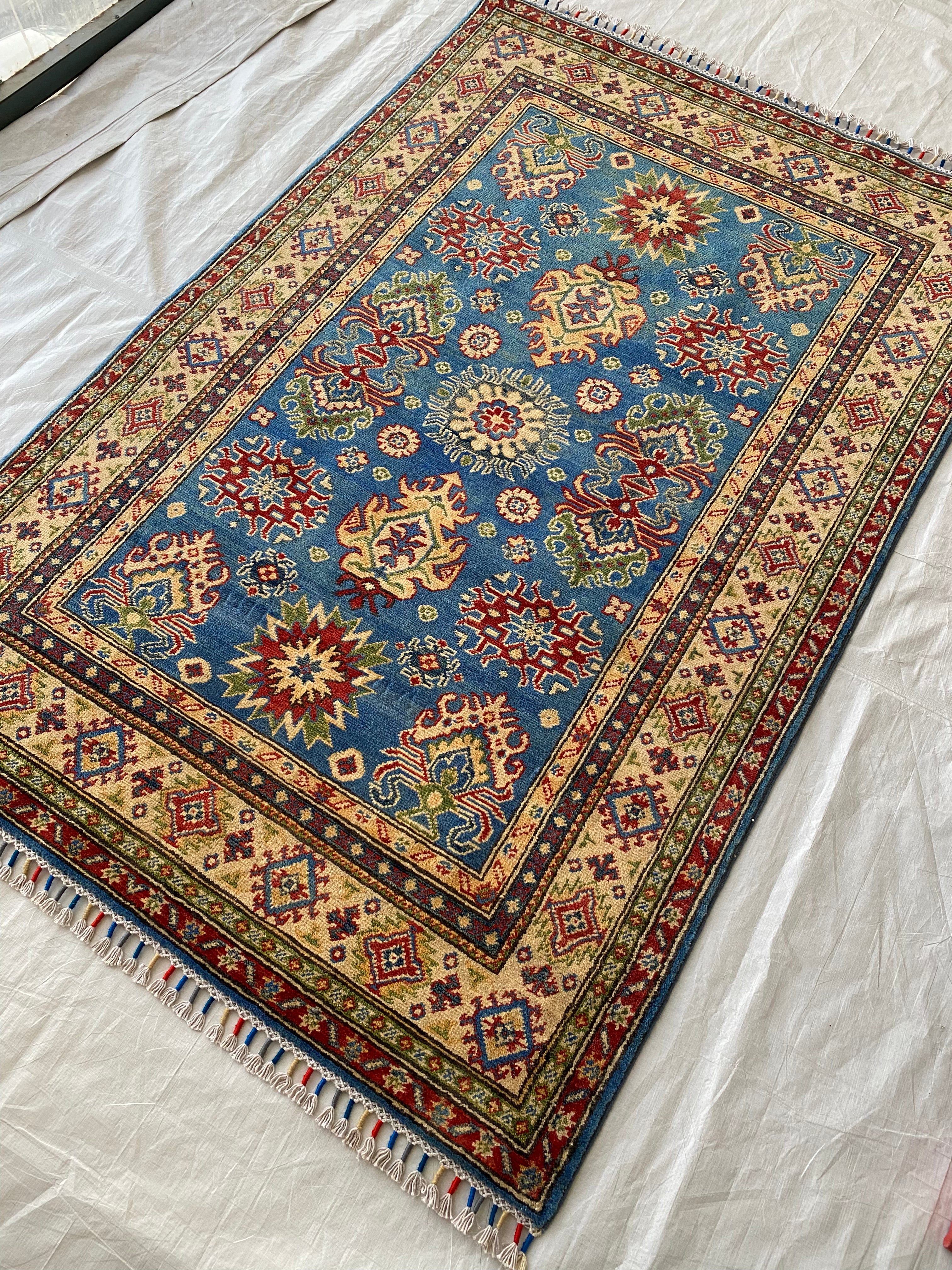 Afghani Rug 4x6 size range tribal Red laid flat