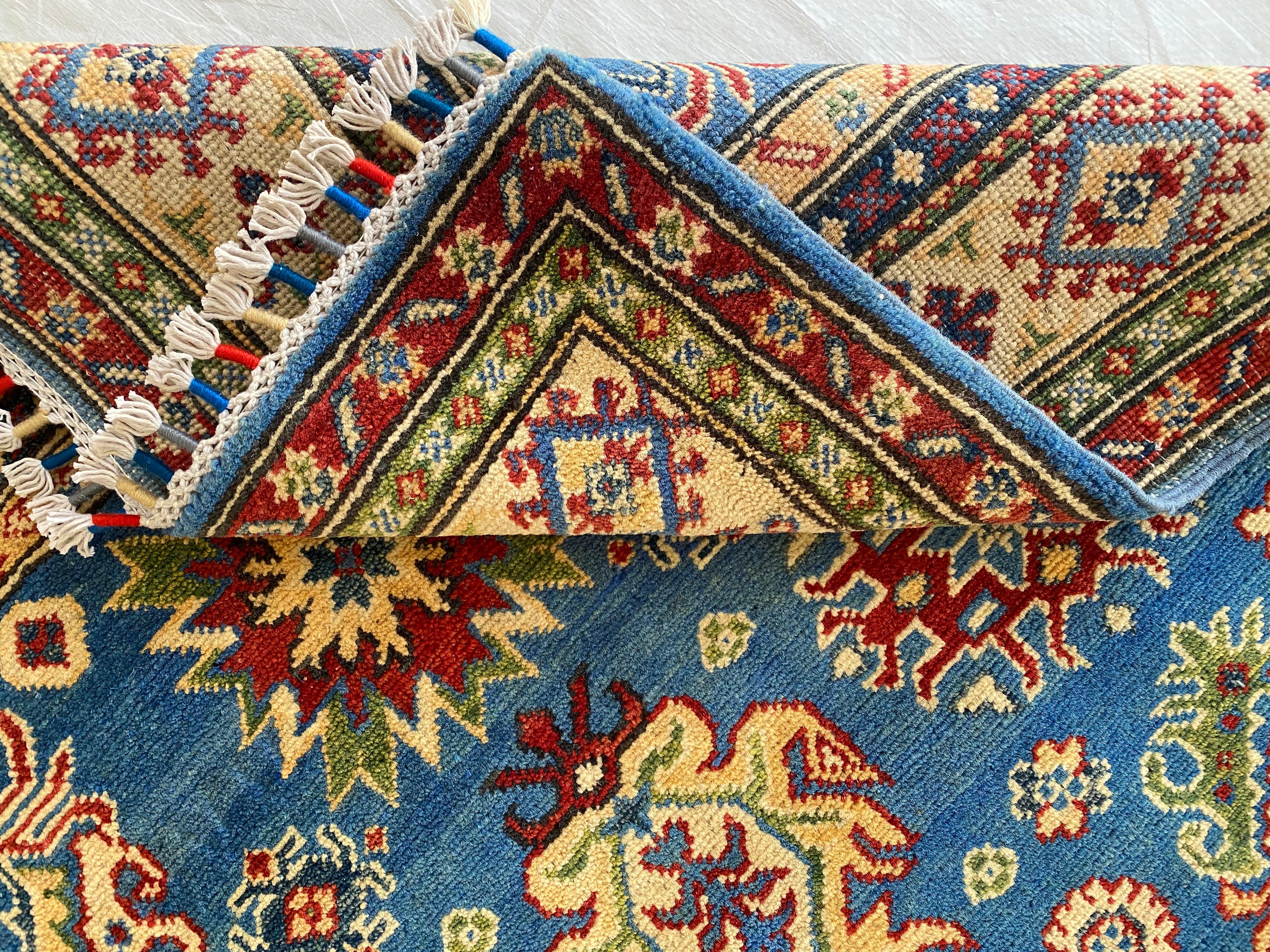 Afghani Rug 4x6 size range tribal Red laid flat