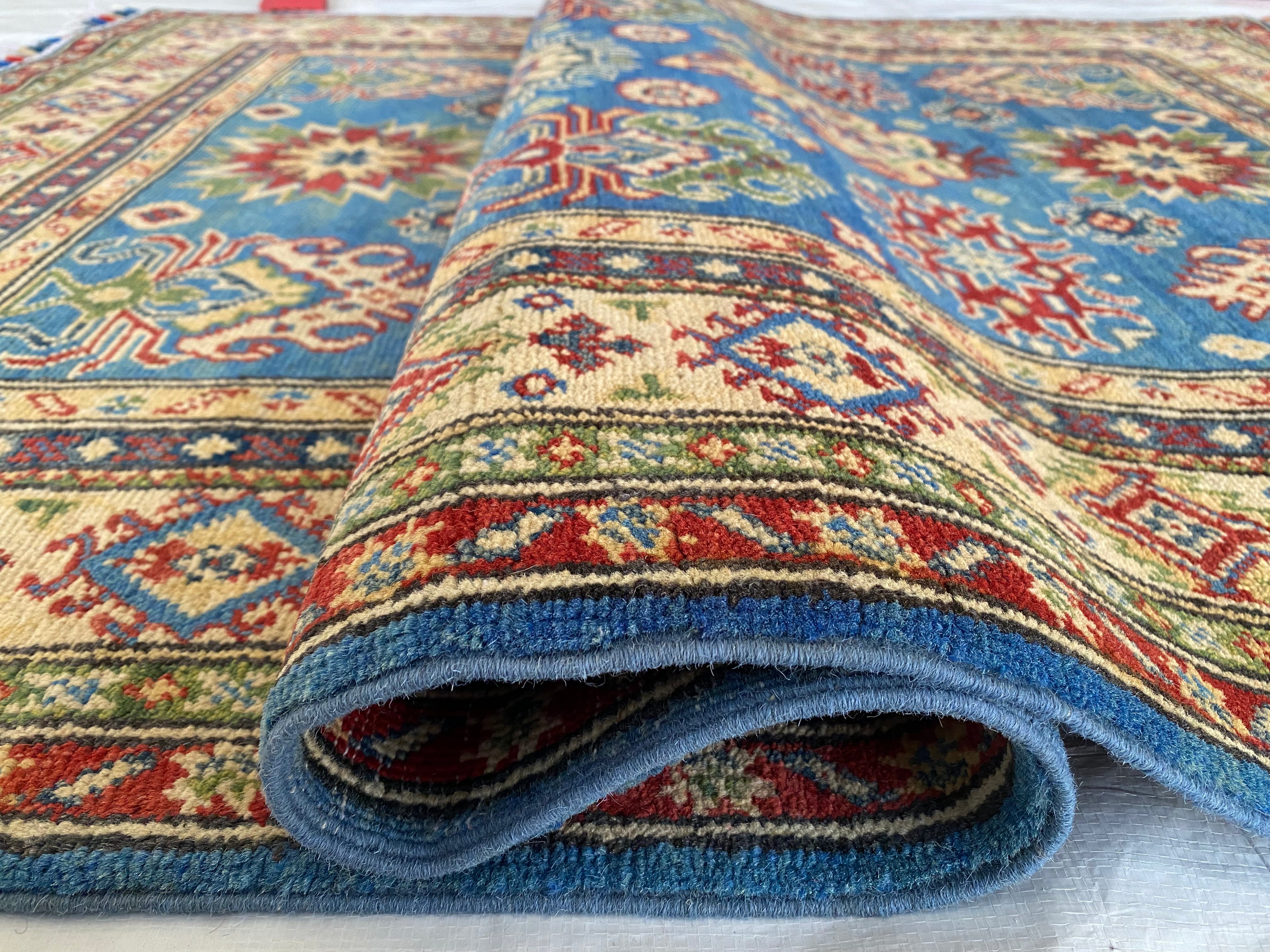 Afghani Rug 4x6 size range tribal Red laid flat