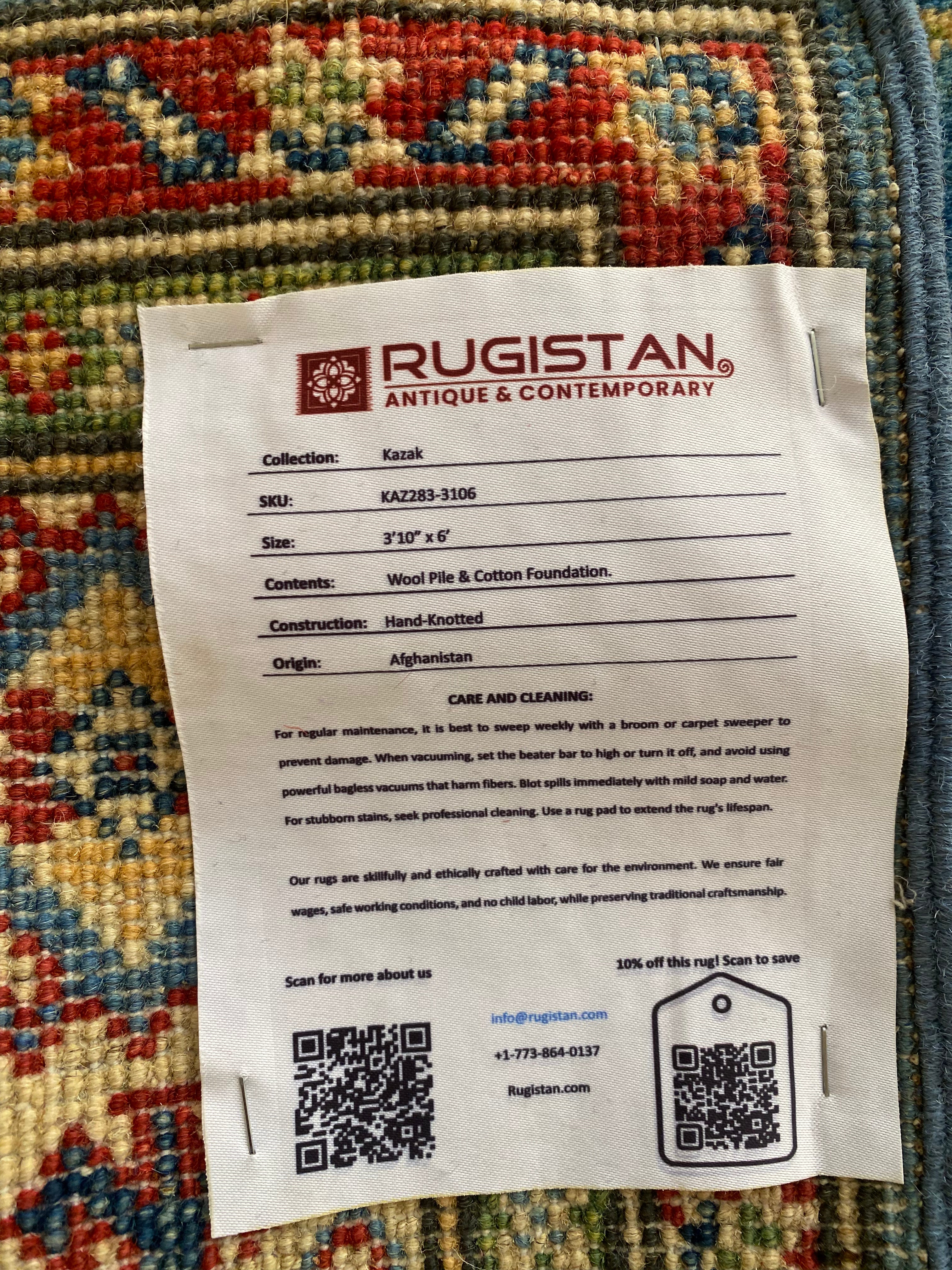 Afghani Rug 4x6 size range tribal Red laid flat
