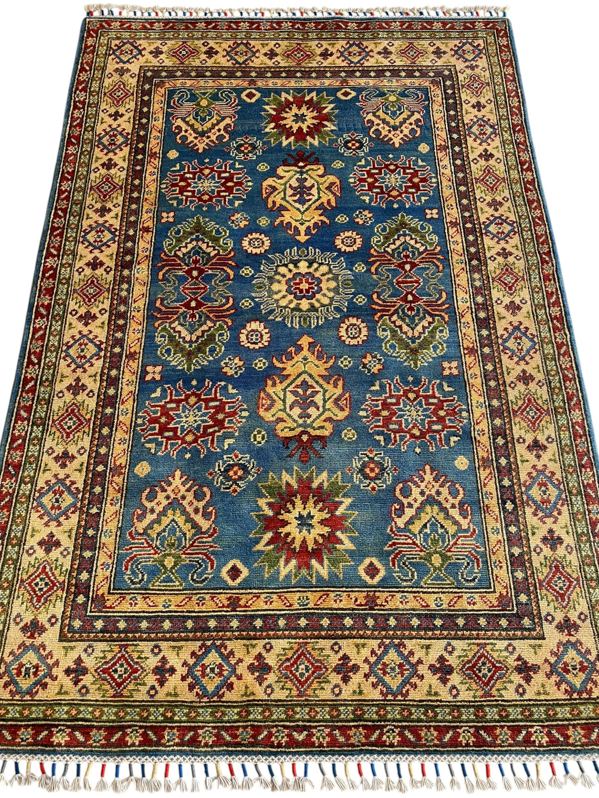 Afghani Rug 4x6 size range tribal Red laid flat