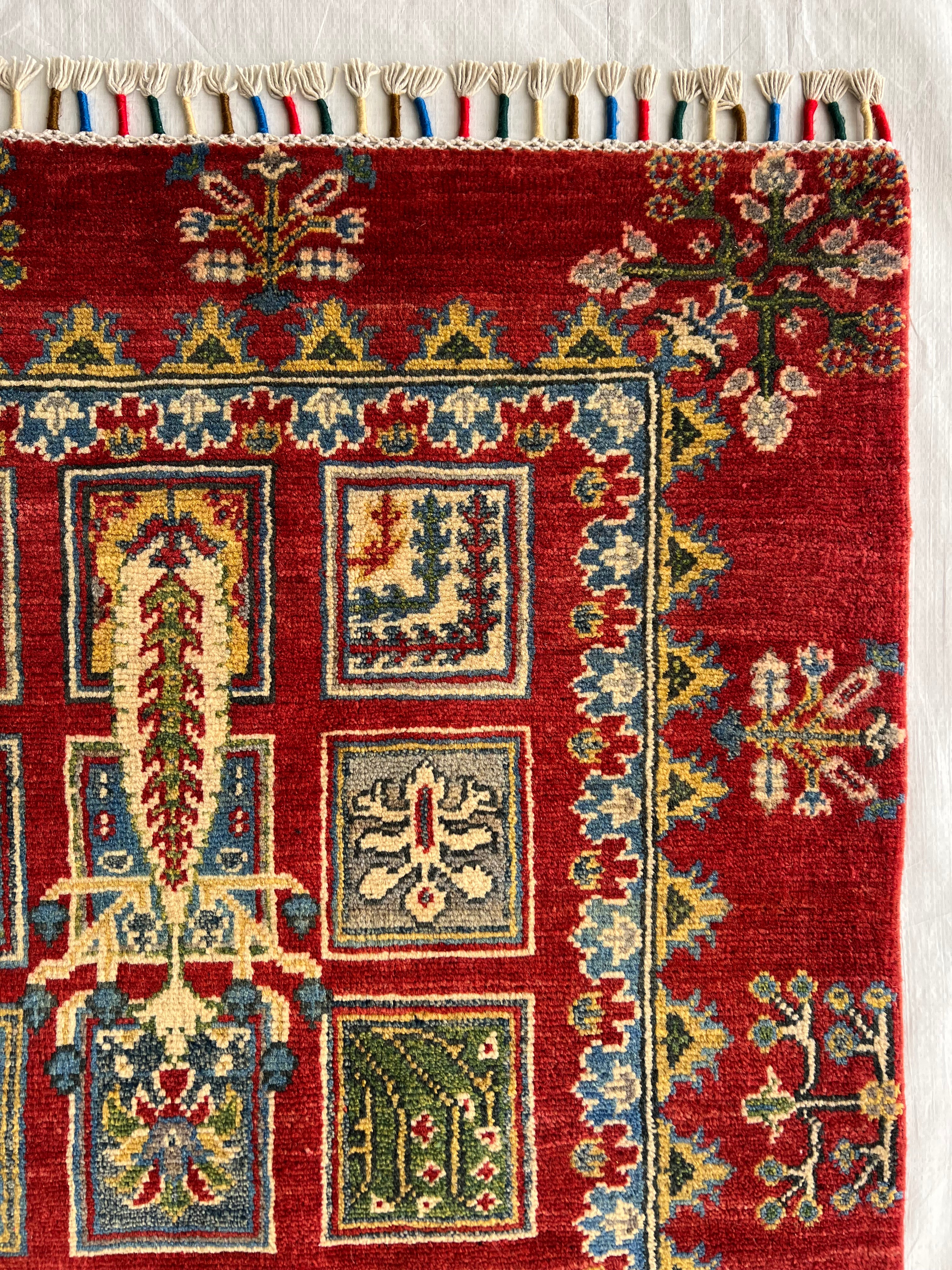 Afghani Rug 5x8 size range tribal Red laid flat