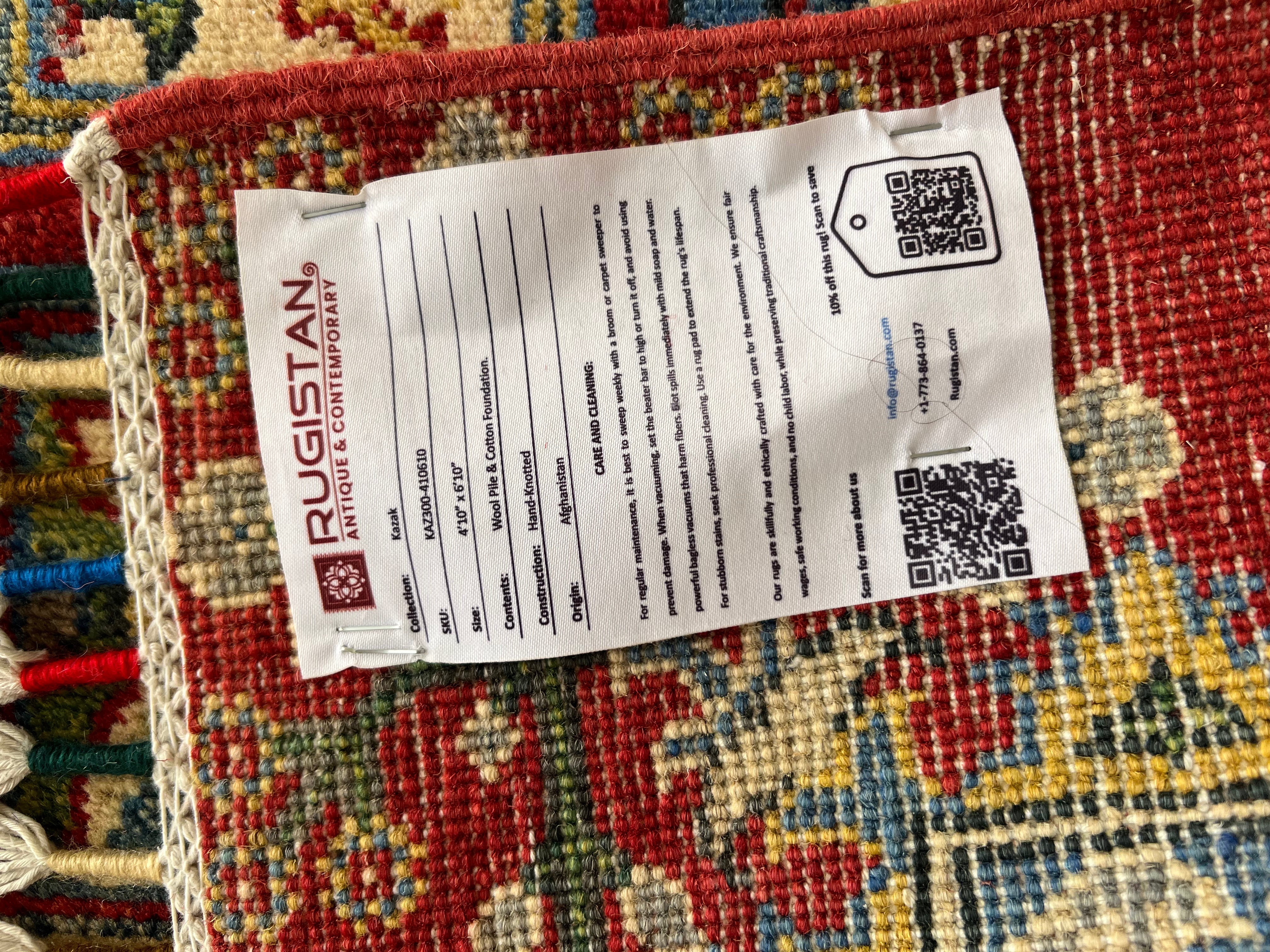 Afghani Rug 5x8 size range tribal Red laid flat