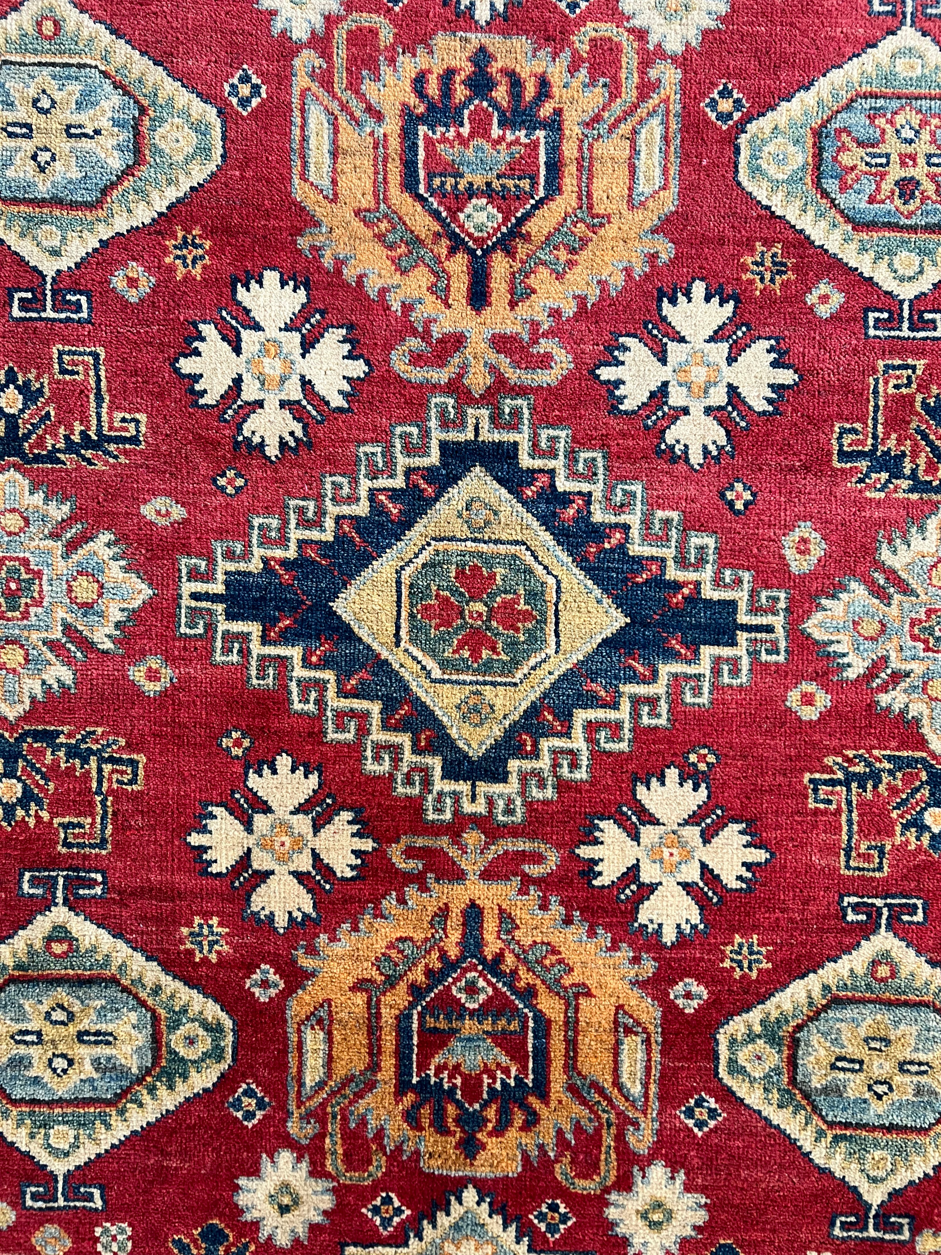 Afghani Rug 5x8 size range tribal Red laid flat