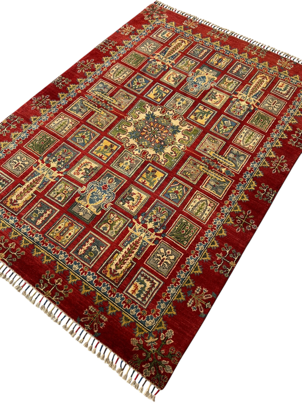 Afghani Rug 5x8 size range tribal Red laid flat