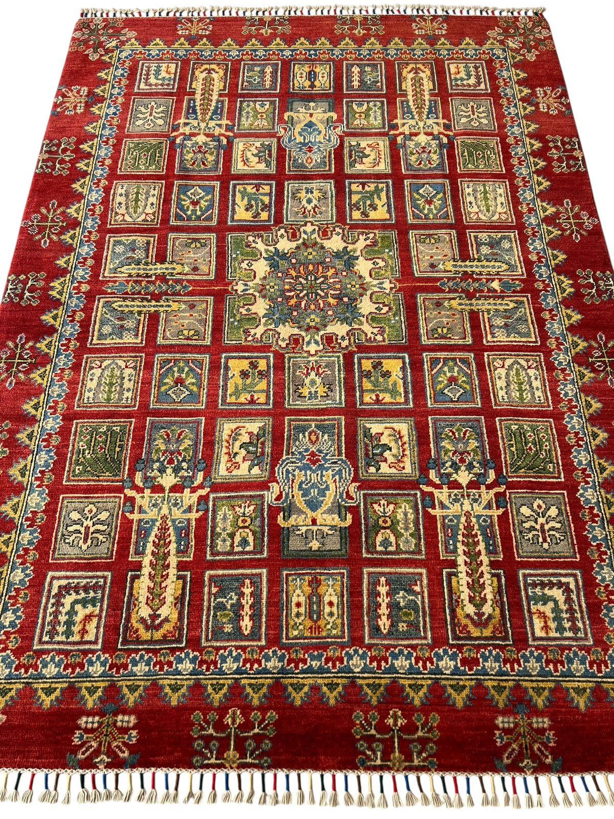 Afghani Rug 5x8 size range tribal Red laid flat