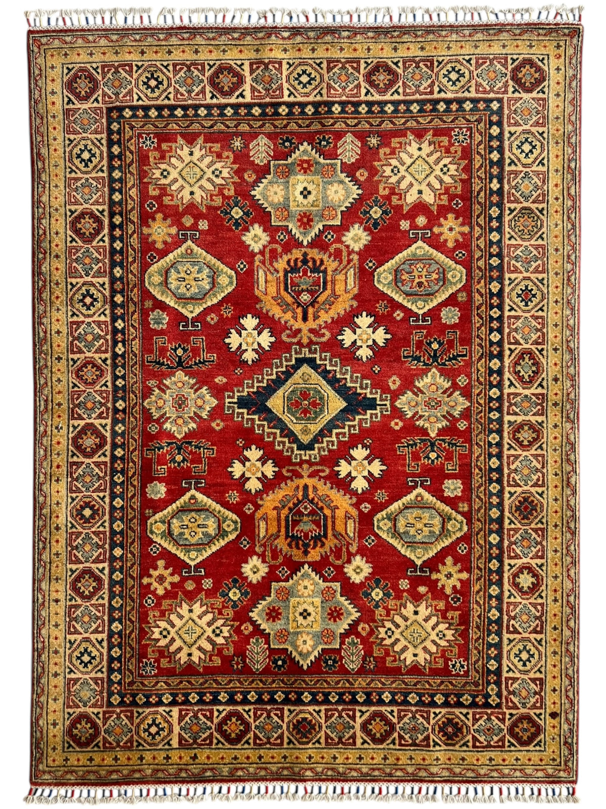 Afghani Rug 5x8 size range tribal Red laid flat