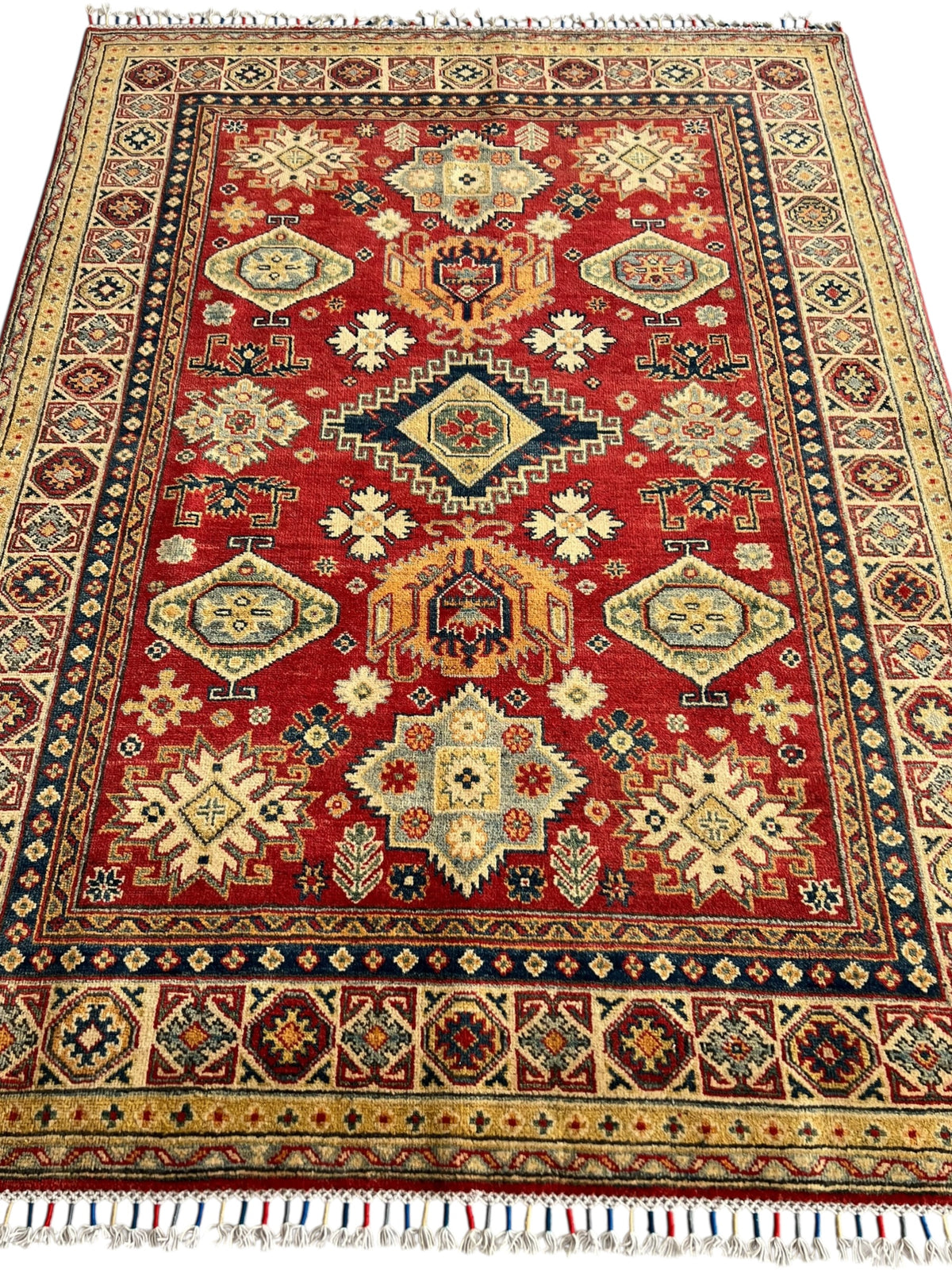 Afghani Rug 5x8 size range tribal Red laid flat