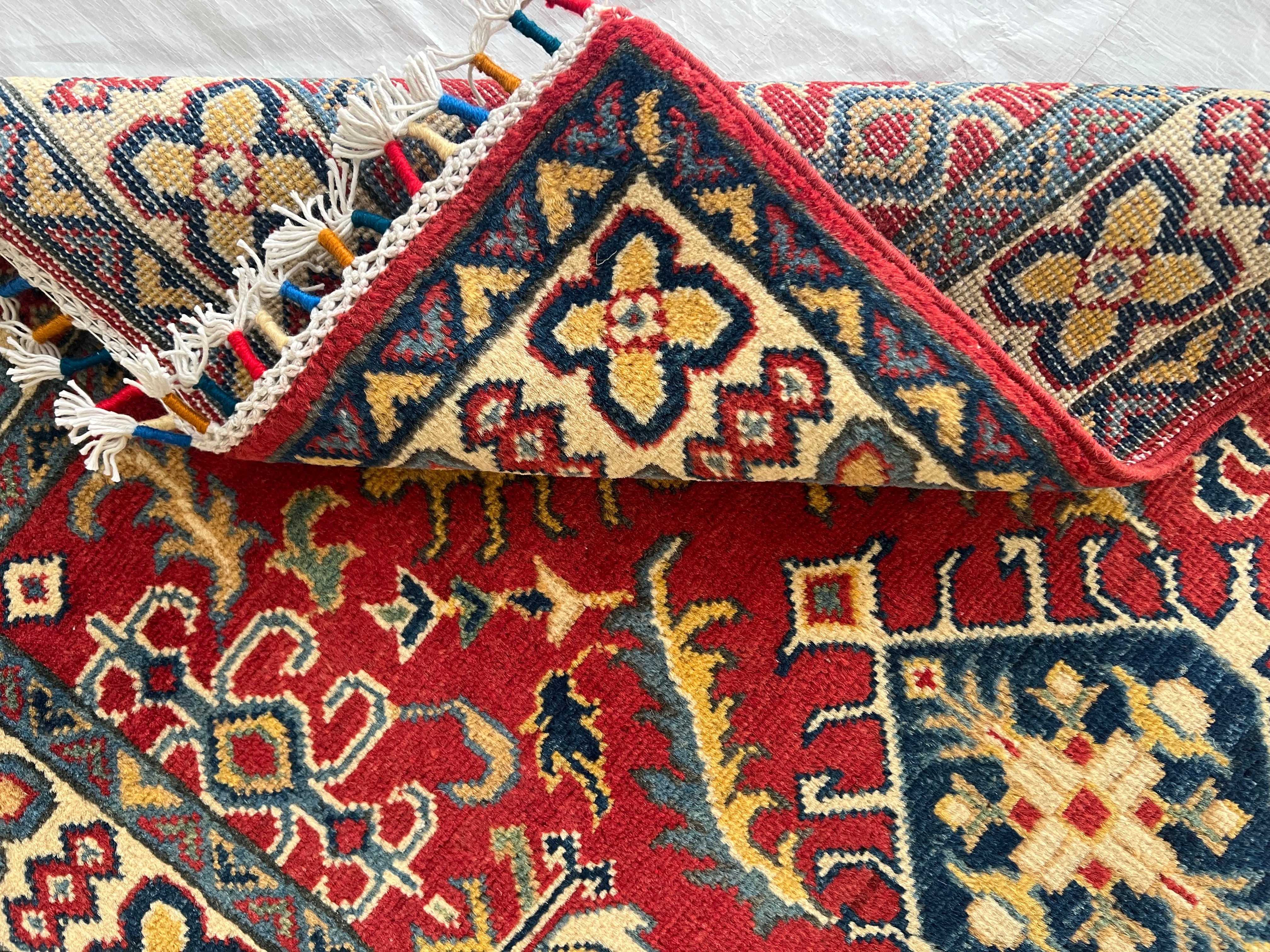 Afghani Rug 3x4 size range tribal laid flat