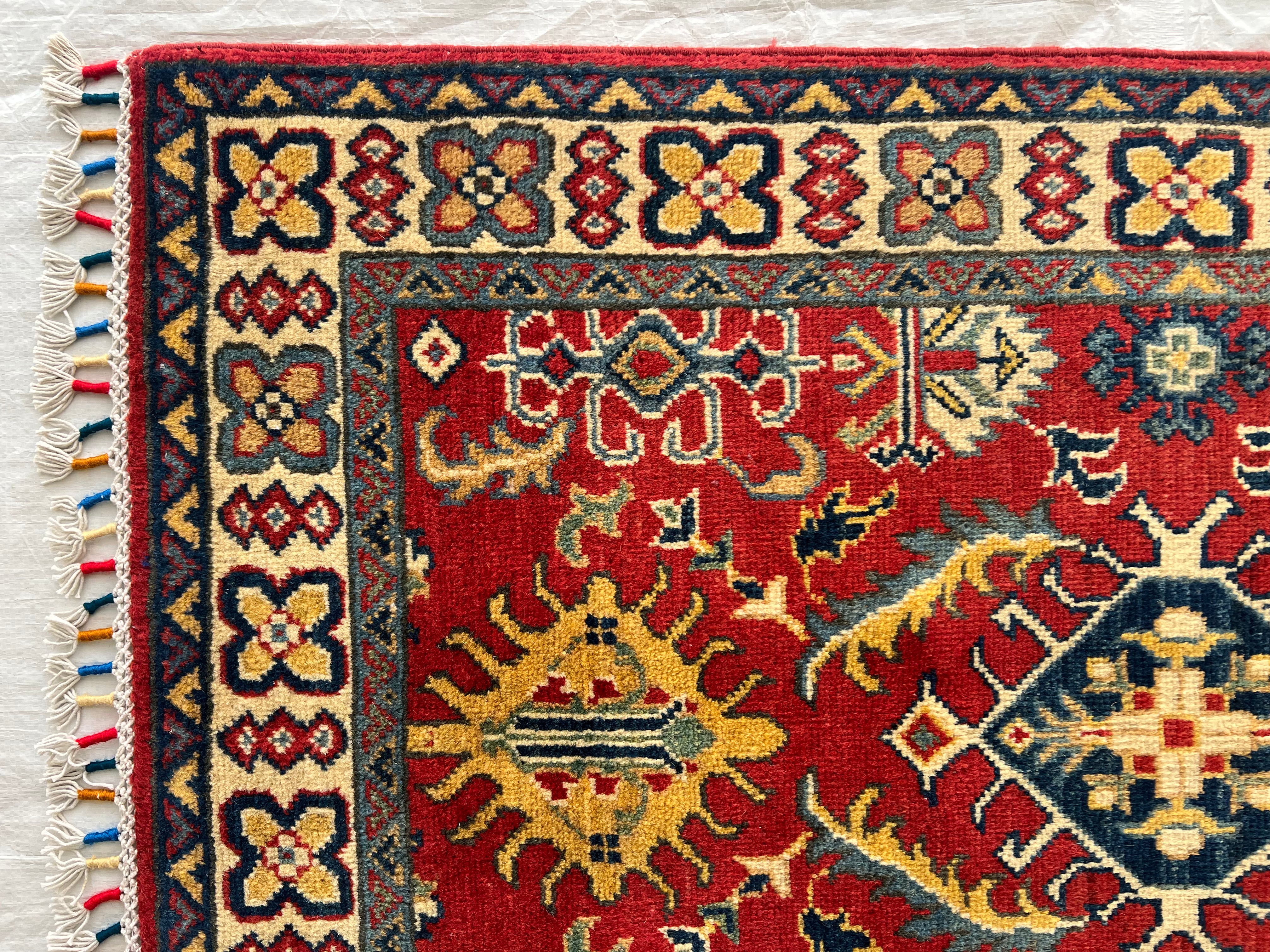 Afghani Rug 3x4 size range tribal laid flat