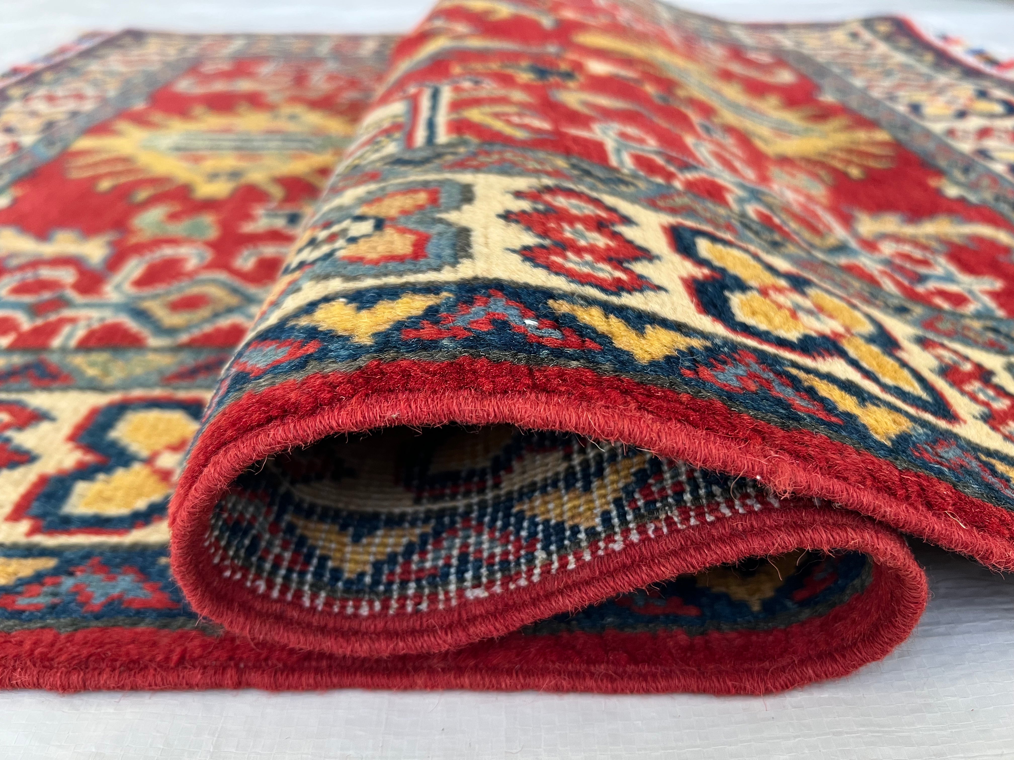 Afghani Rug 3x4 size range tribal laid flat