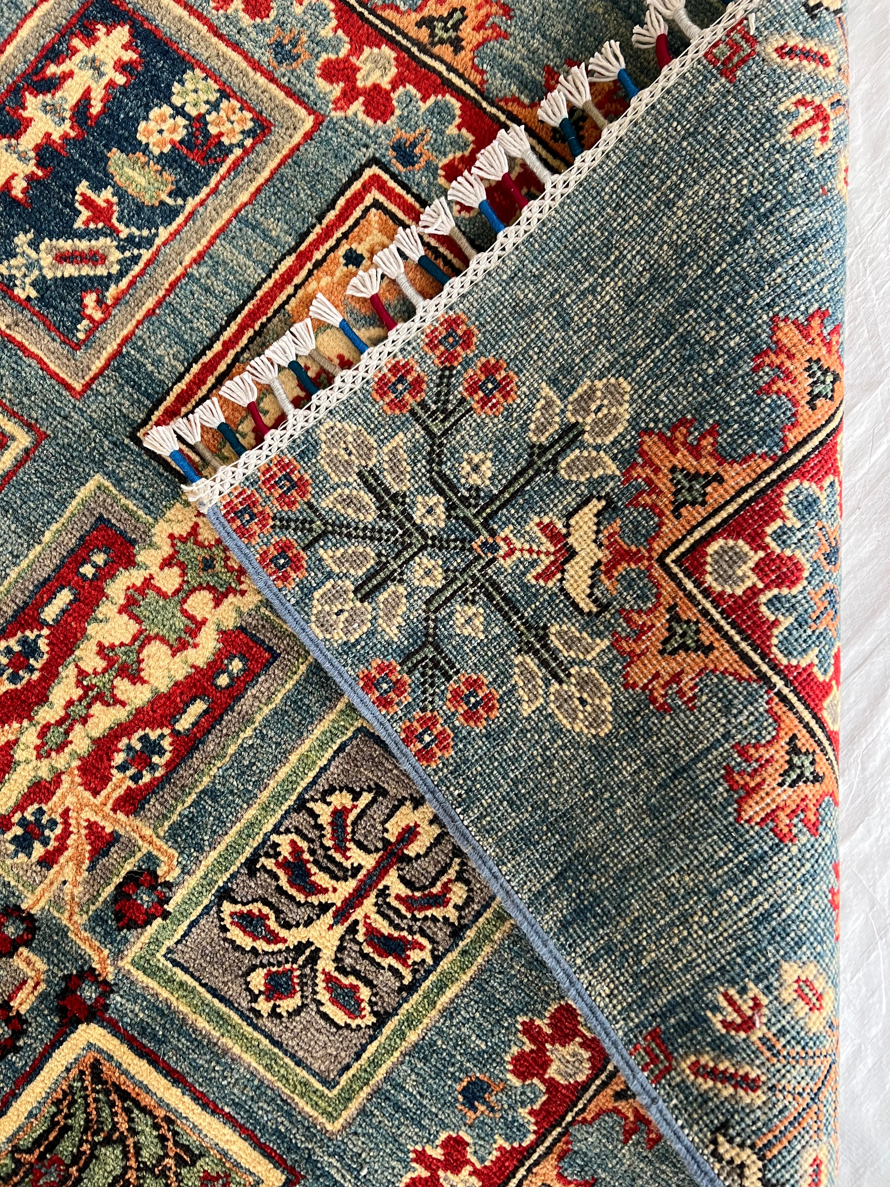 Afghani Rug 7x10 size range tribal laid flat