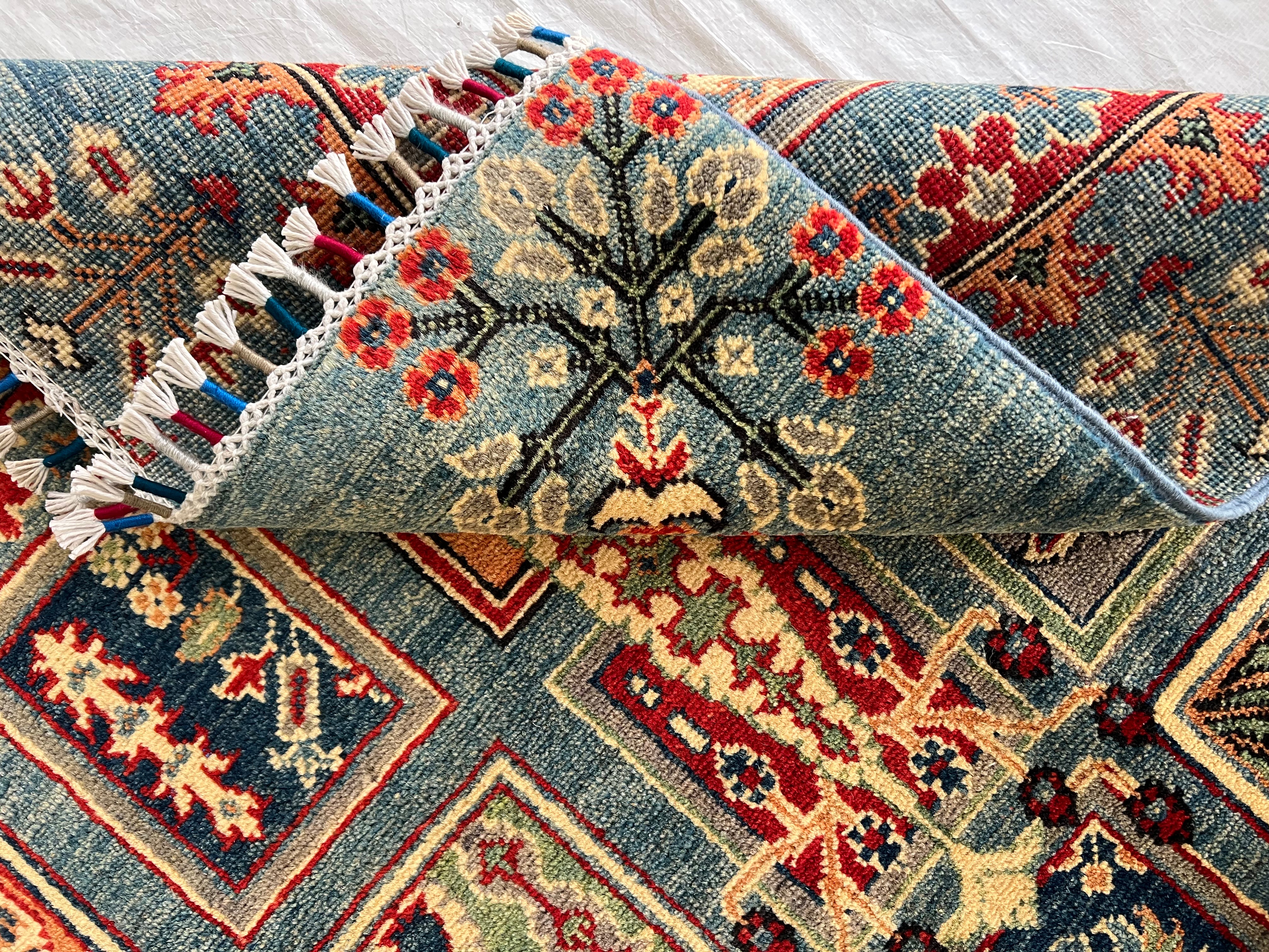 Afghani Rug 7x10 size range tribal laid flat