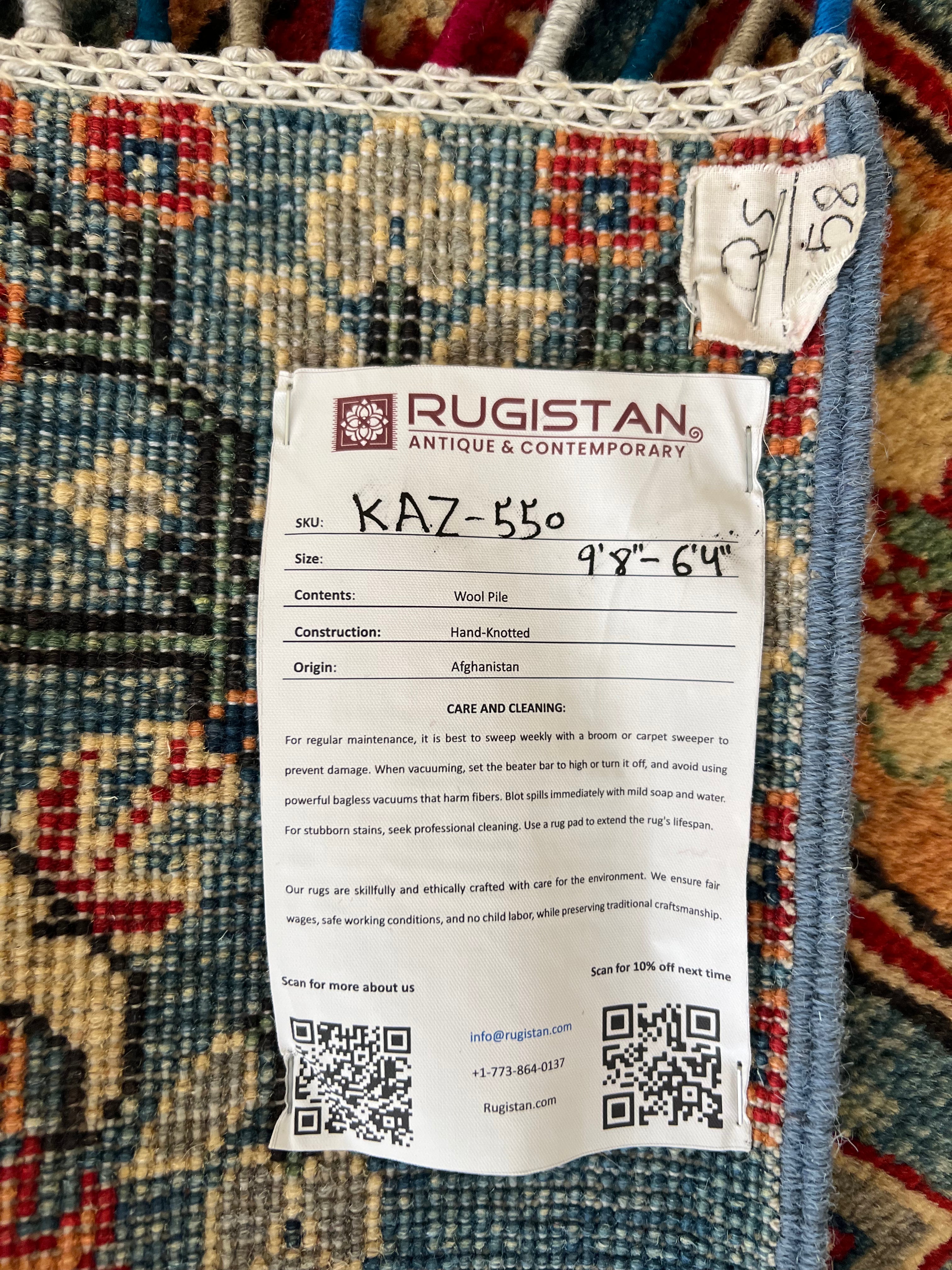 Afghani Rug 7x10 size range tribal laid flat