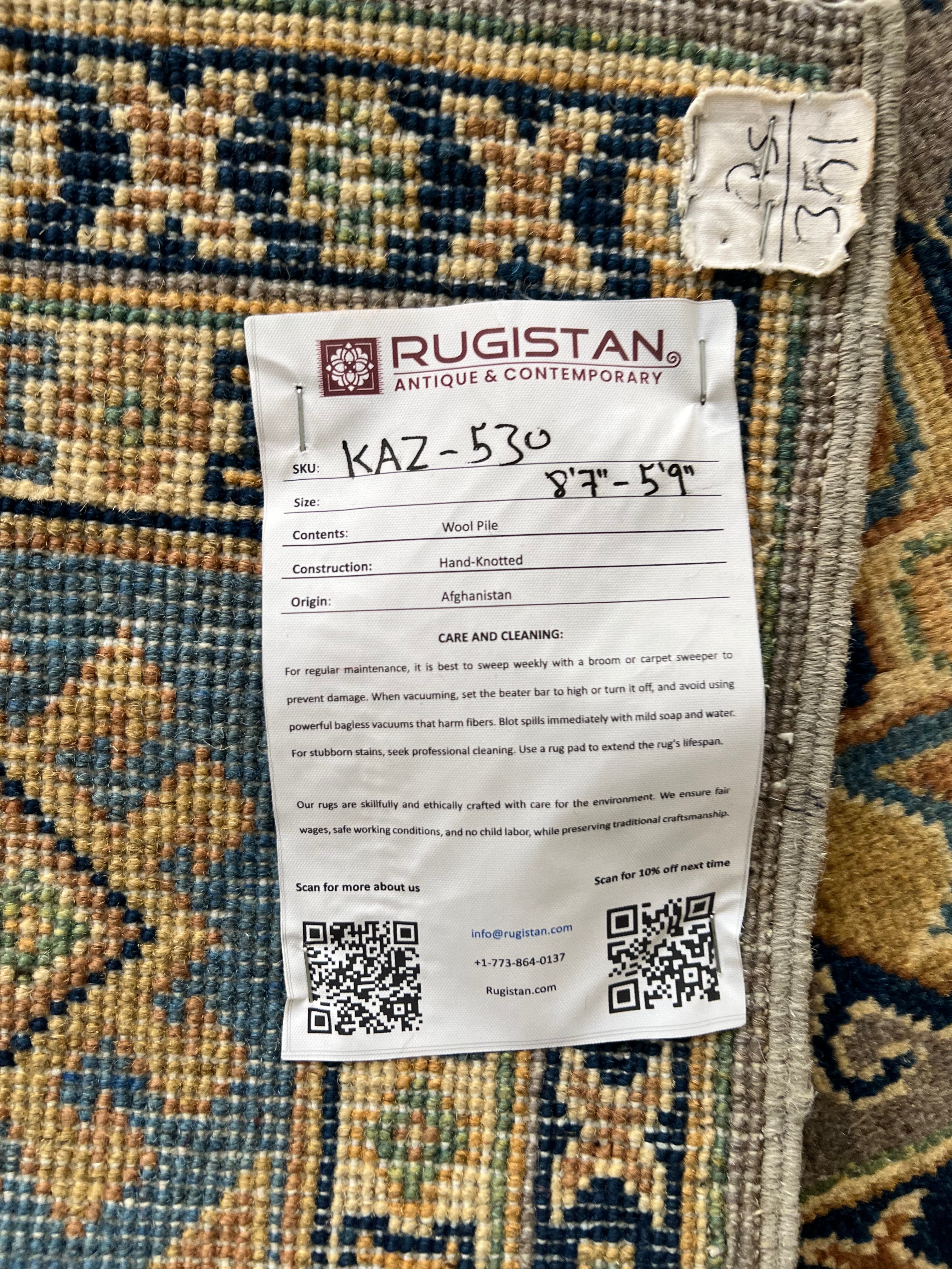 Afghani Rug 6x9 size range tribal laid flat