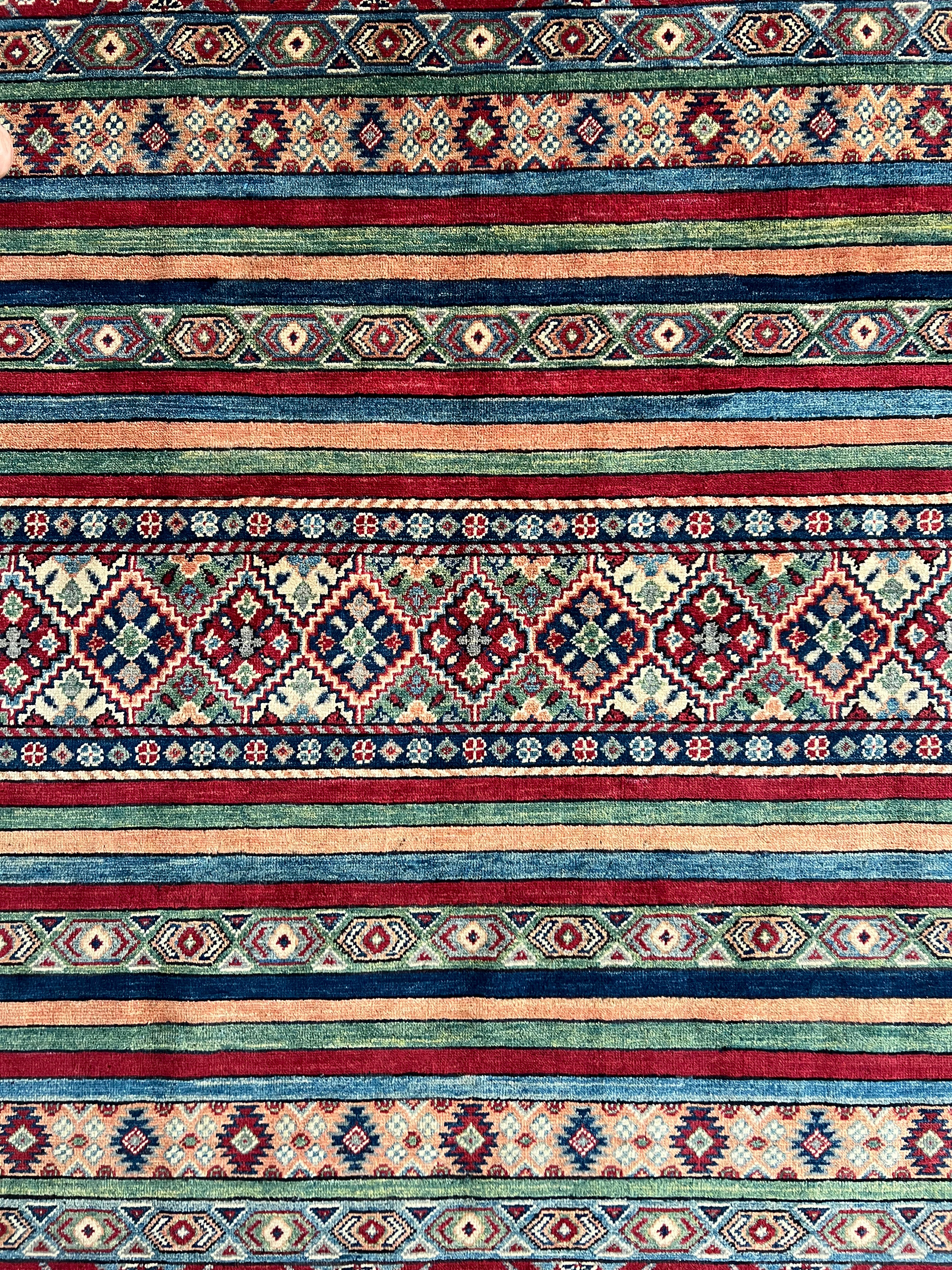 Afghani Rug 6x9 size range tribal Red laid flat