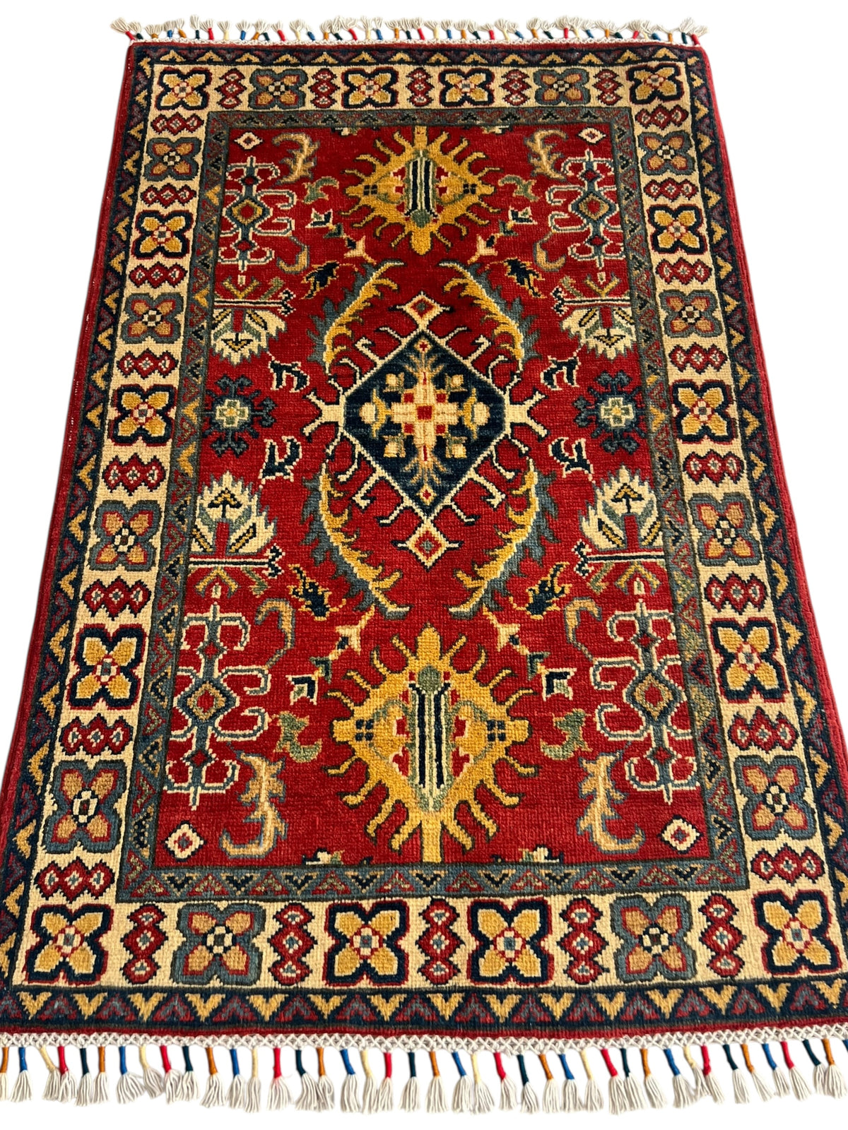 Afghani Rug 3x4 size range tribal laid flat