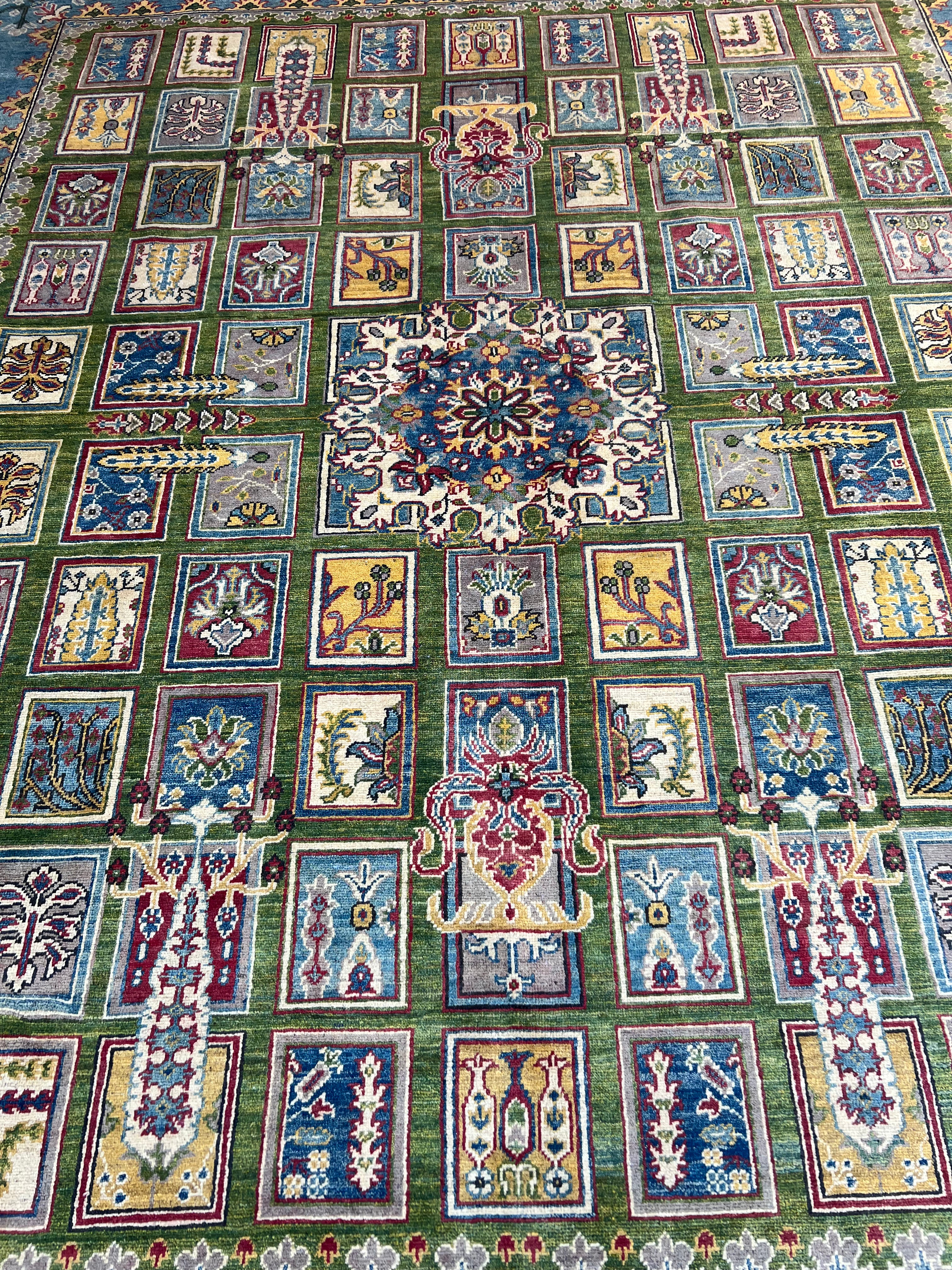 Afghani Rug 9x12 size range tribal laid flat