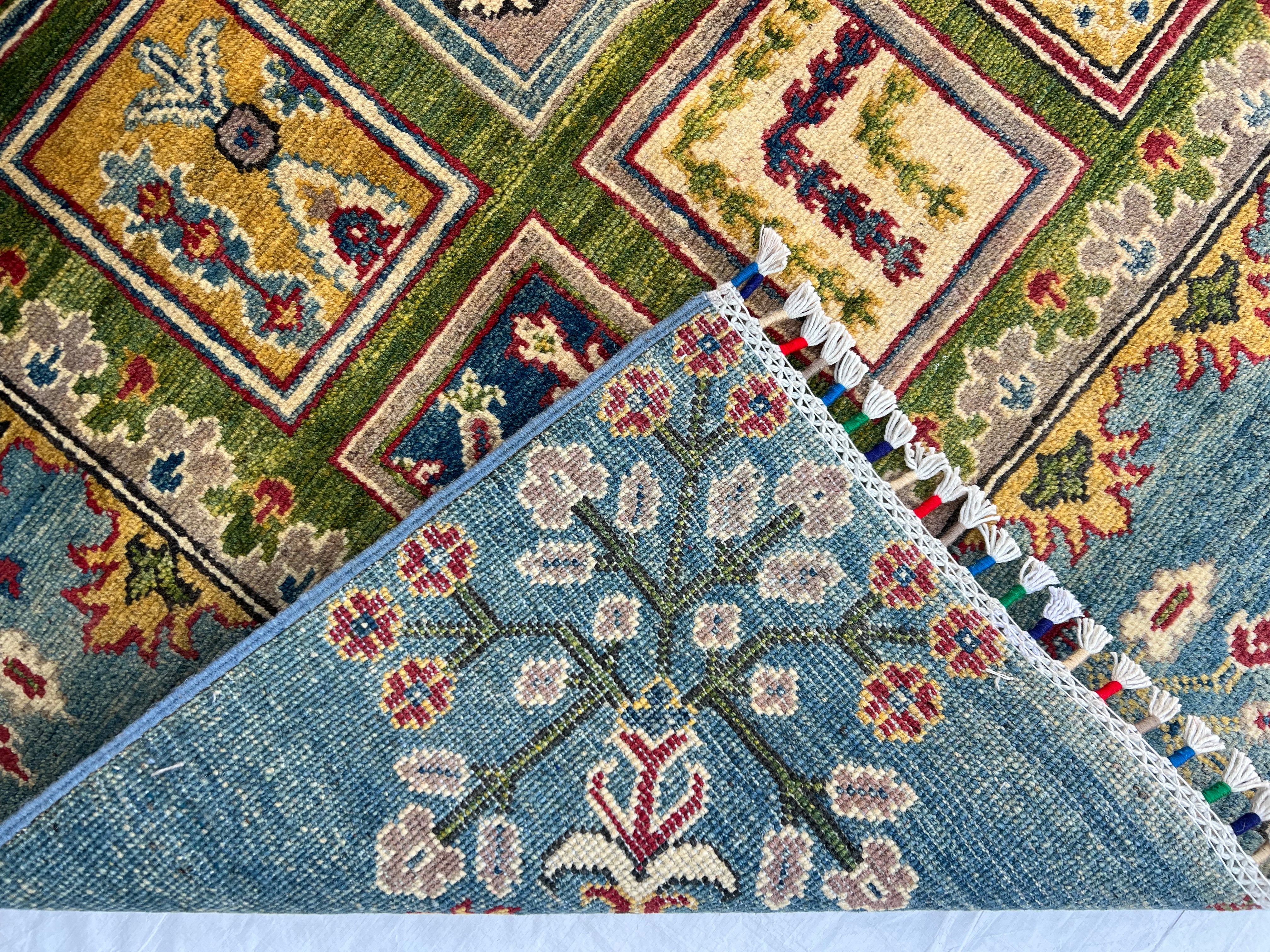 Afghani Rug 9x12 size range tribal laid flat