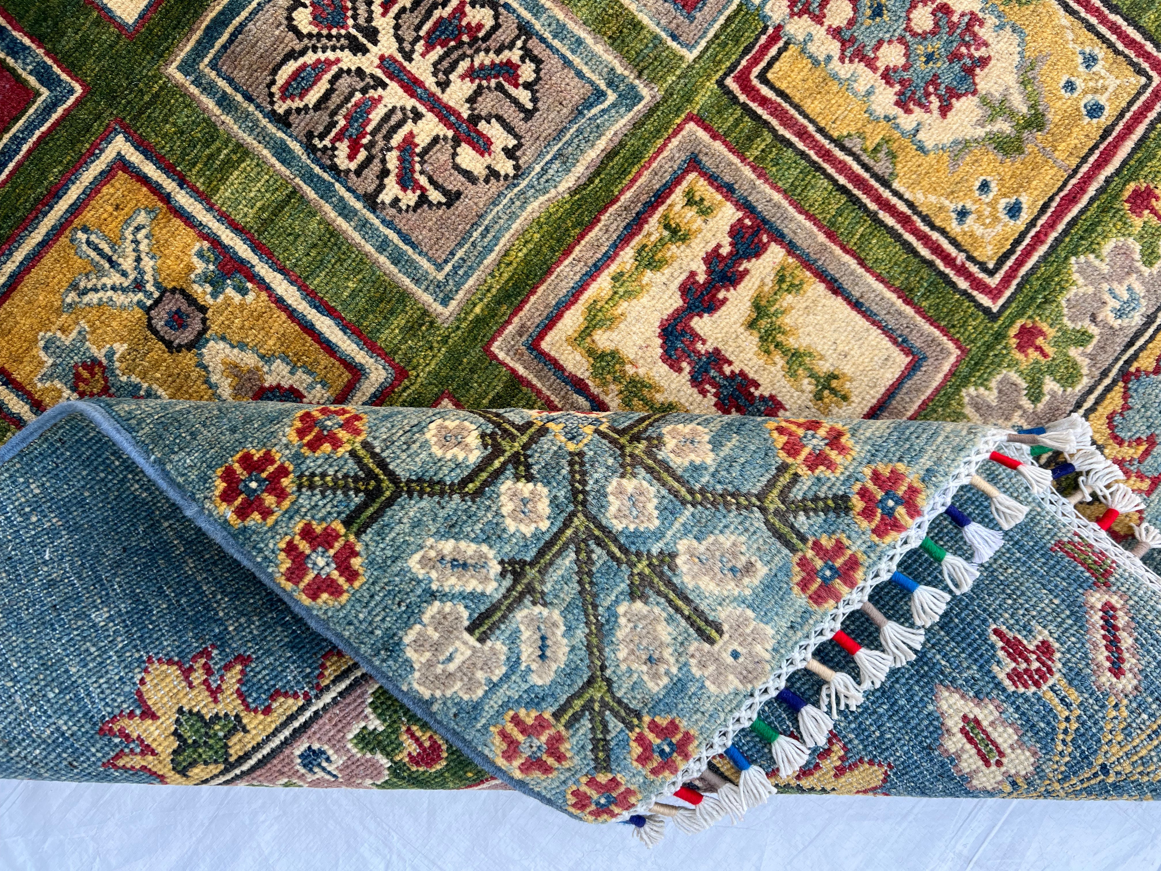 Afghani Rug 9x12 size range tribal laid flat