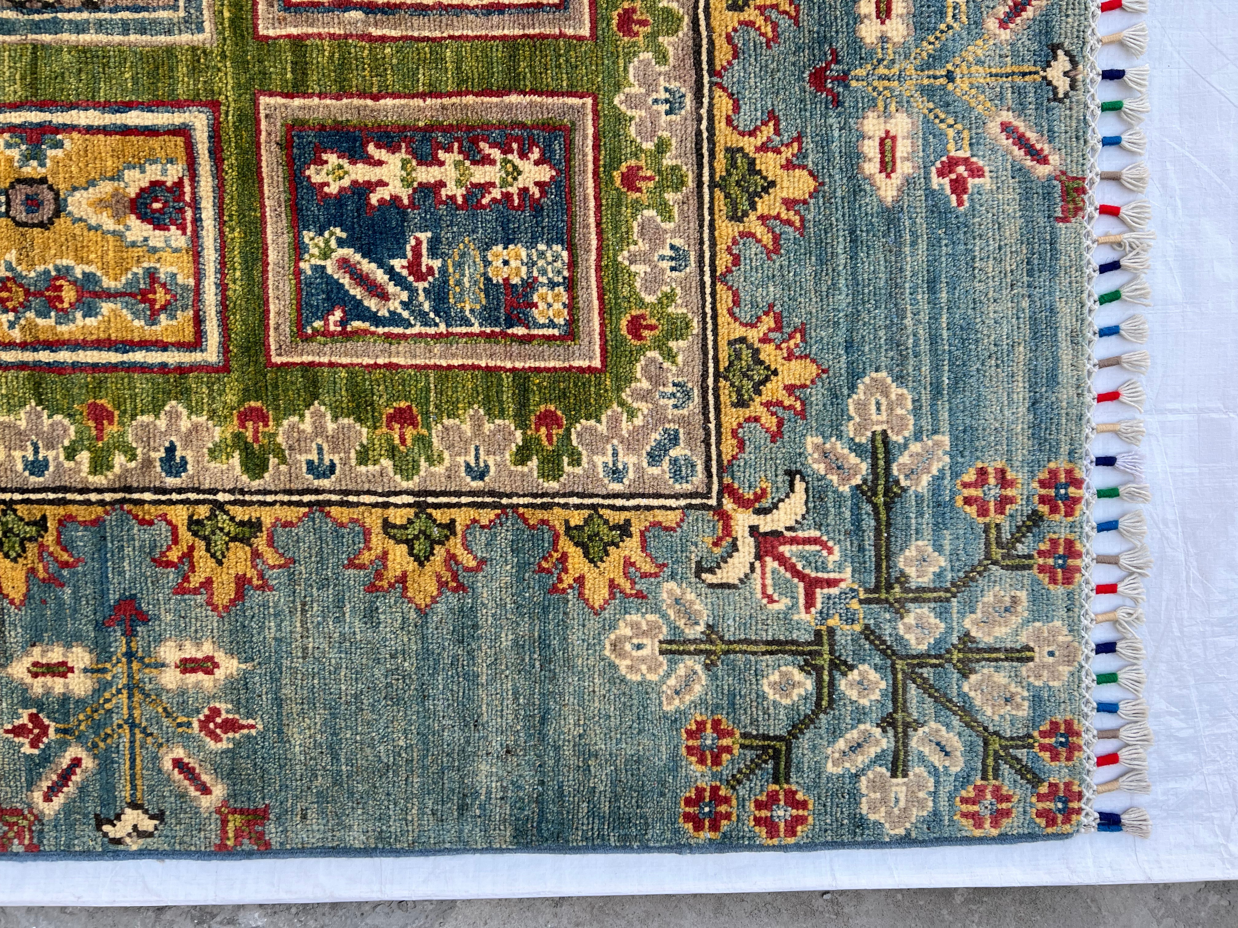 Afghani Rug 9x12 size range tribal laid flat