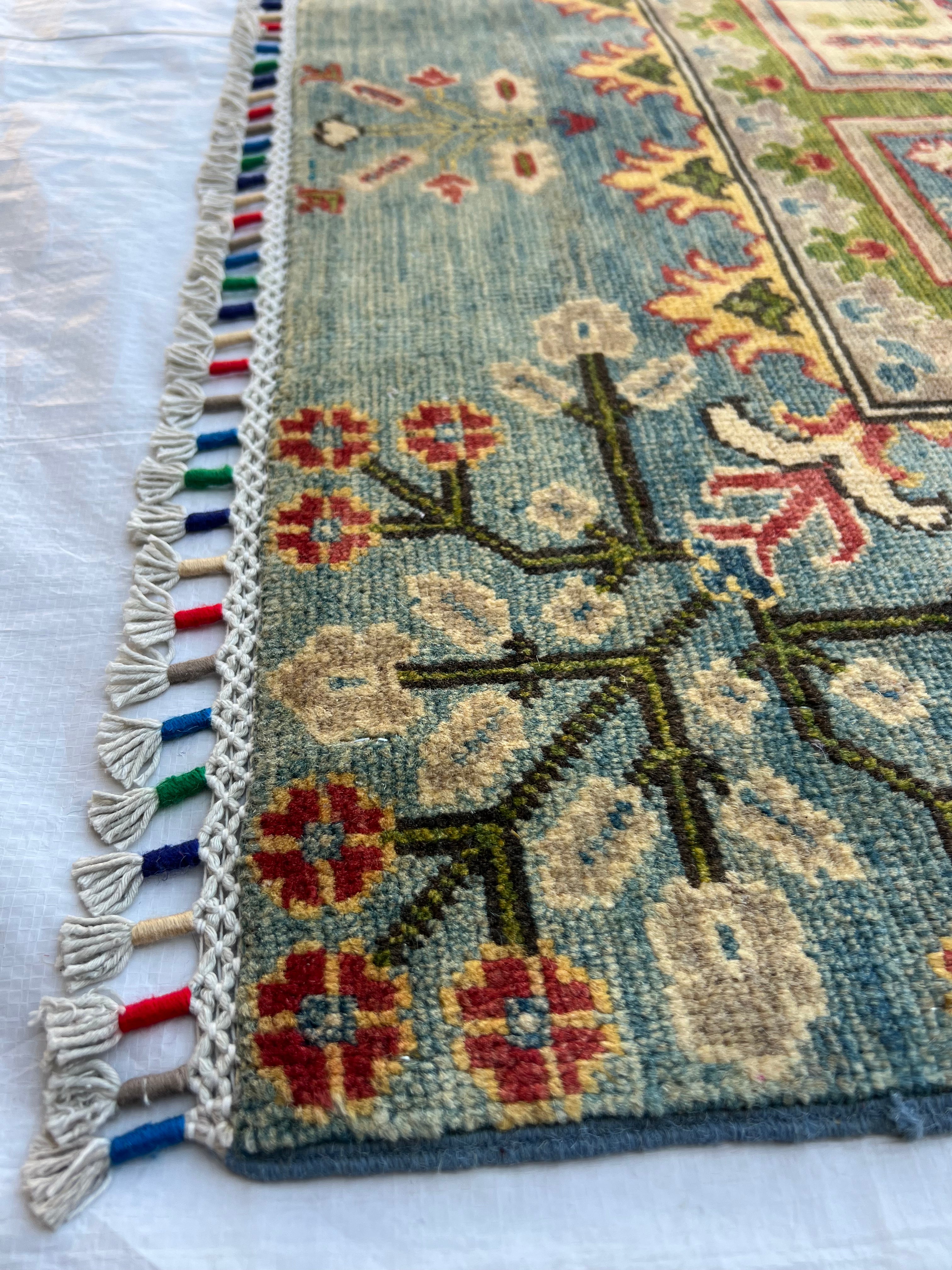 Afghani Rug 9x12 size range tribal laid flat