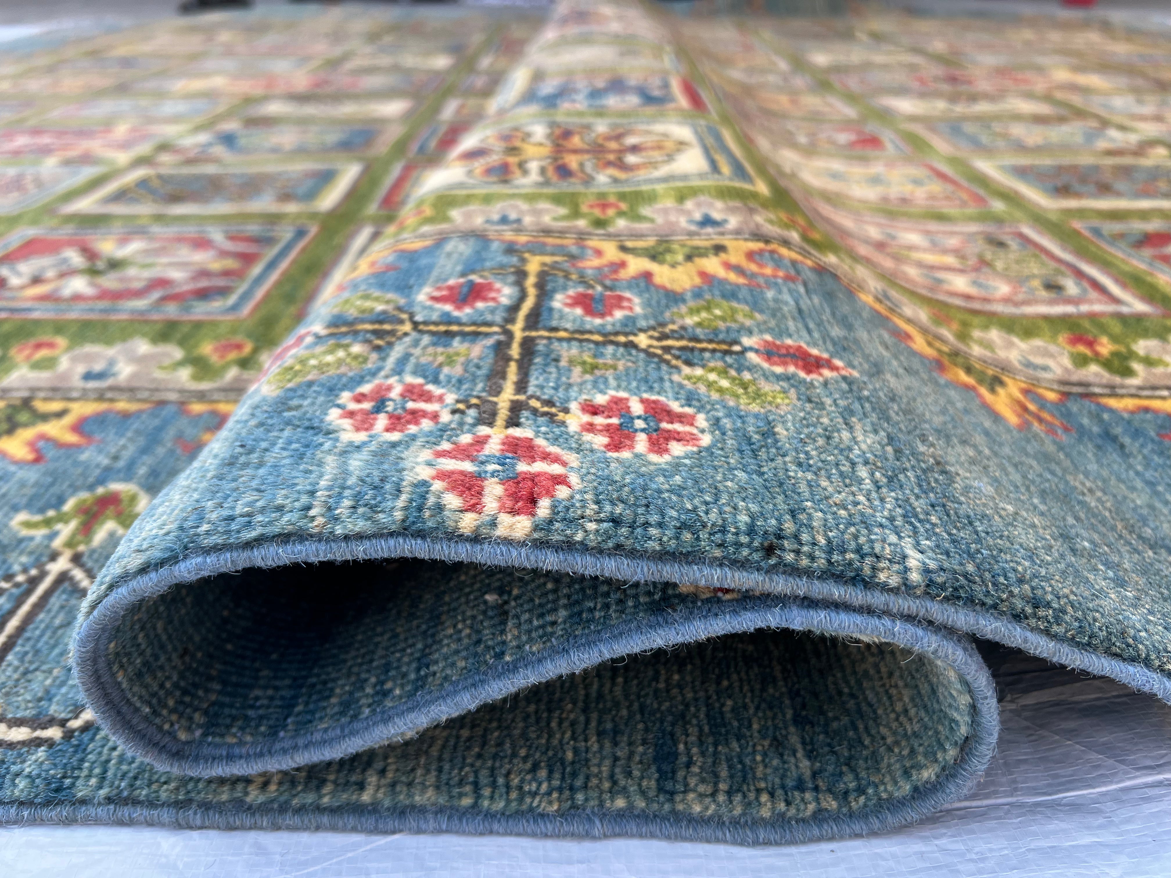 Afghani Rug 9x12 size range tribal laid flat