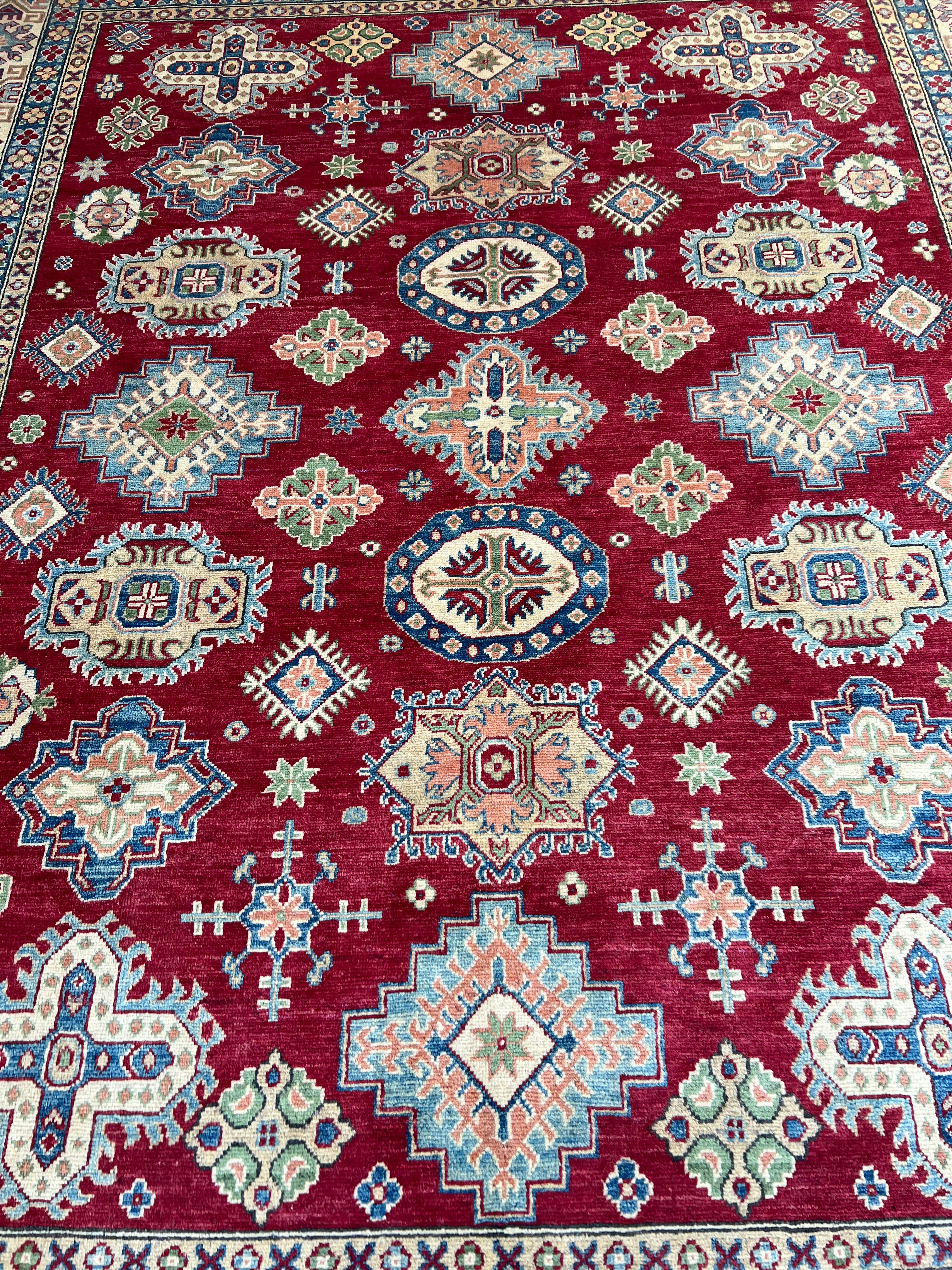 Afghani Rug 9x12 size range tribal laid flat
