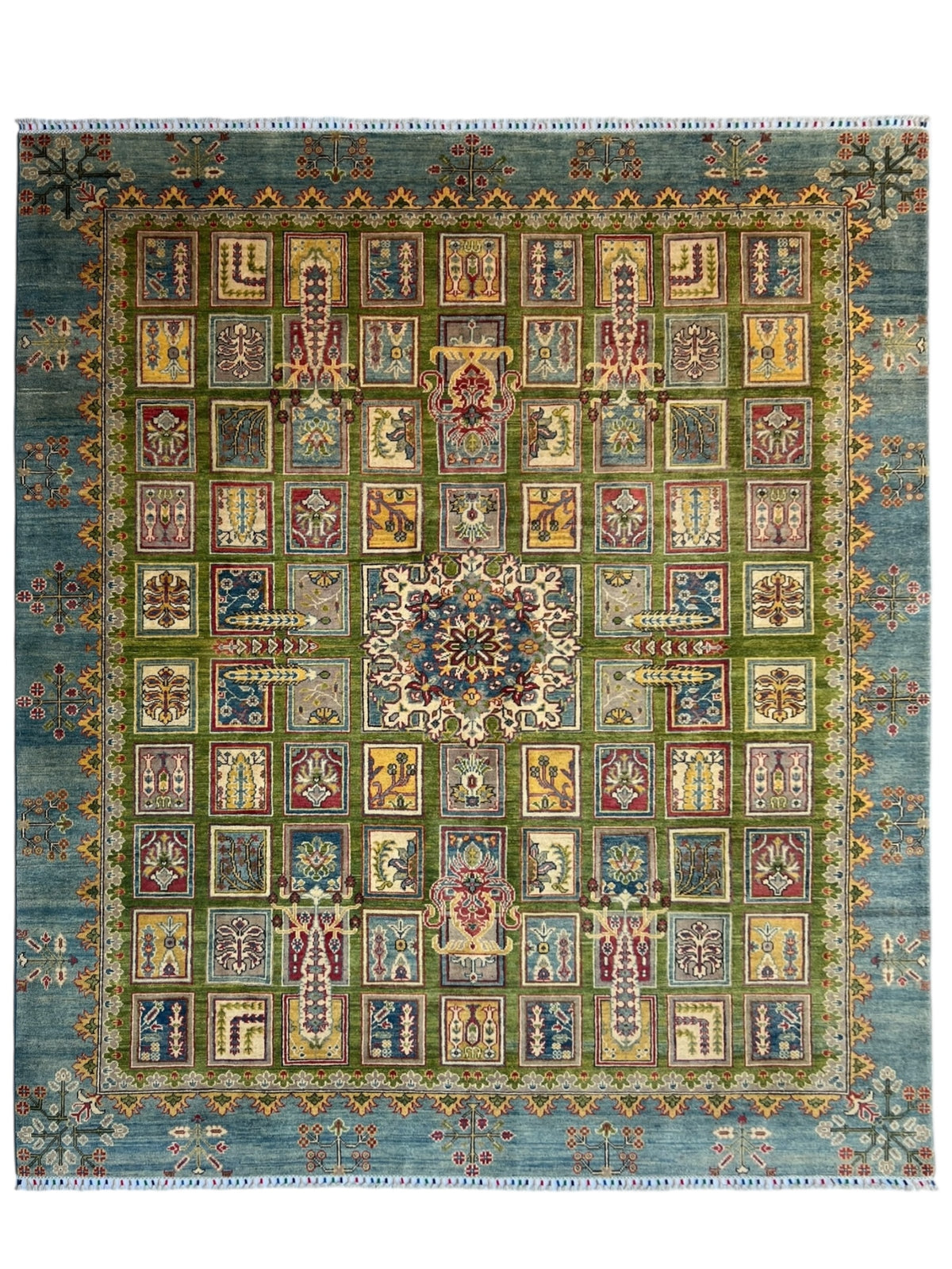 Afghani Rug 9x12 size range tribal laid flat
