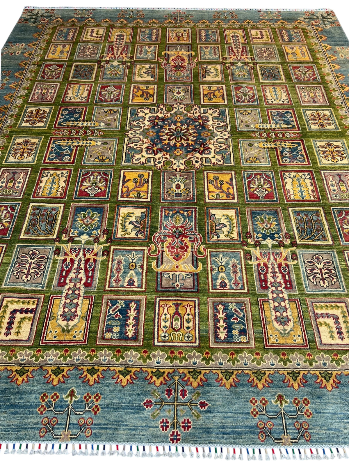 Afghani Rug 9x12 size range tribal laid flat