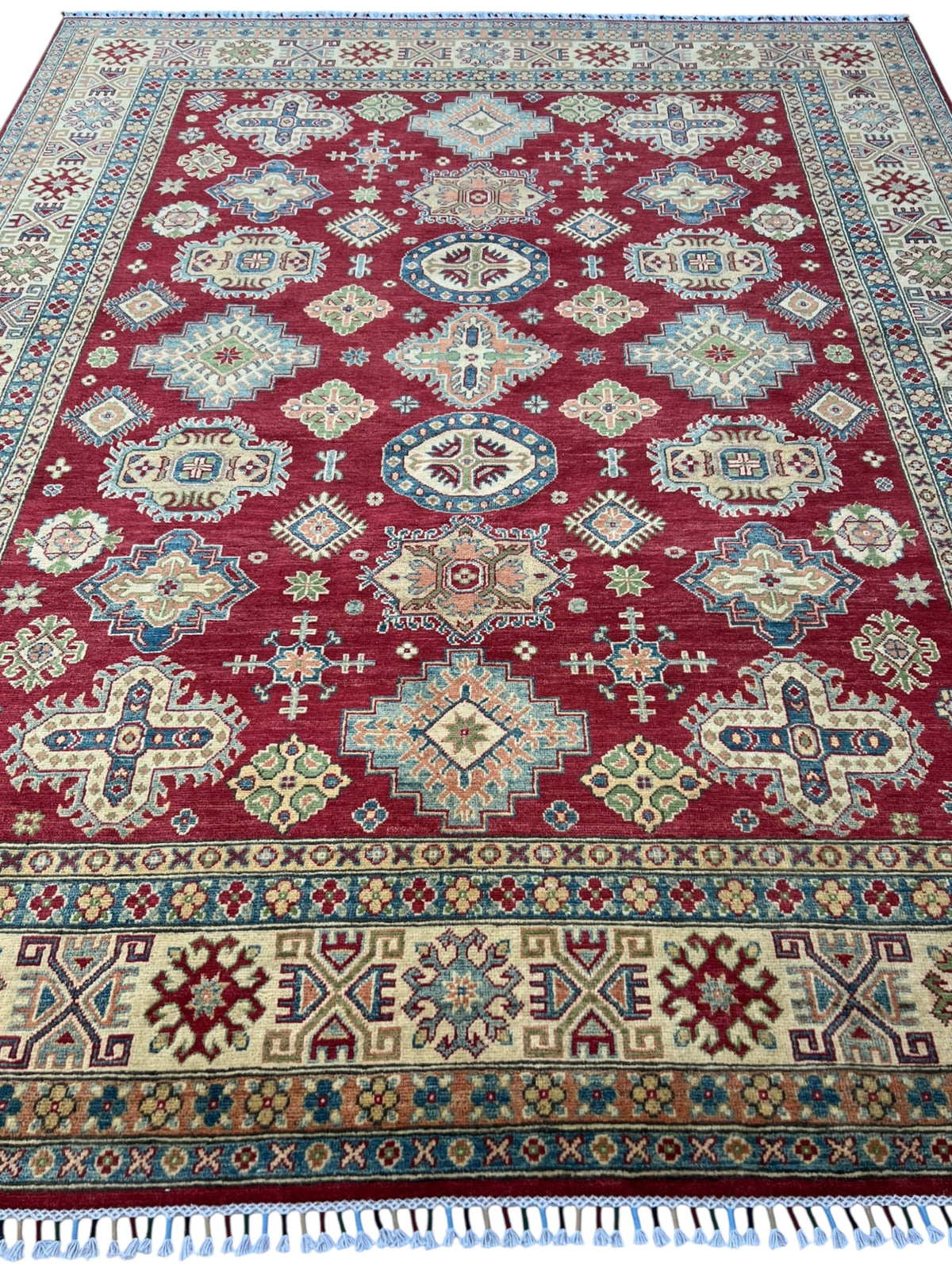 Afghani Rug 9x12 size range tribal laid flat