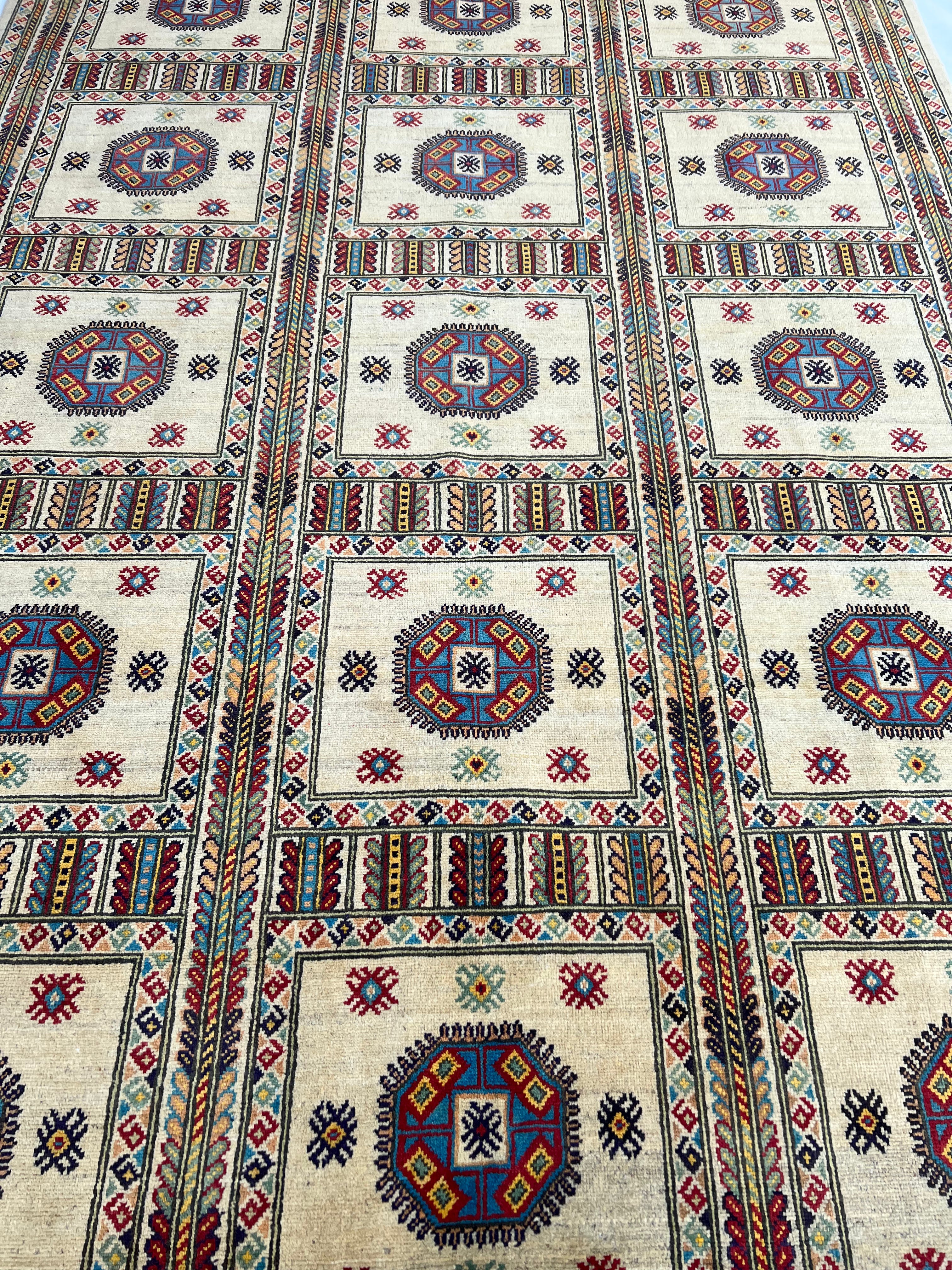 Afghani Rug 8x11 size range tribal laid flat