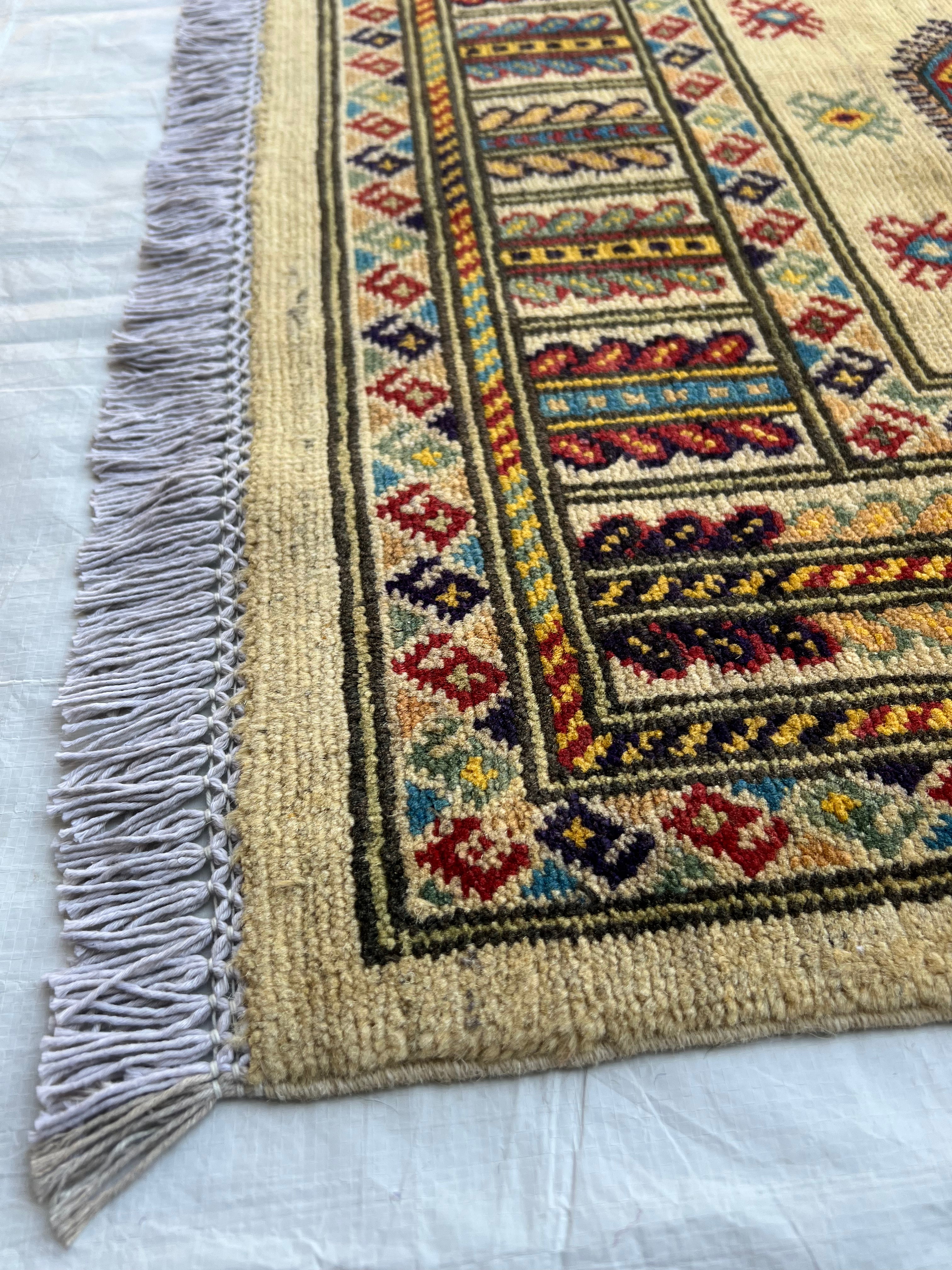Afghani Rug 8x11 size range tribal laid flat