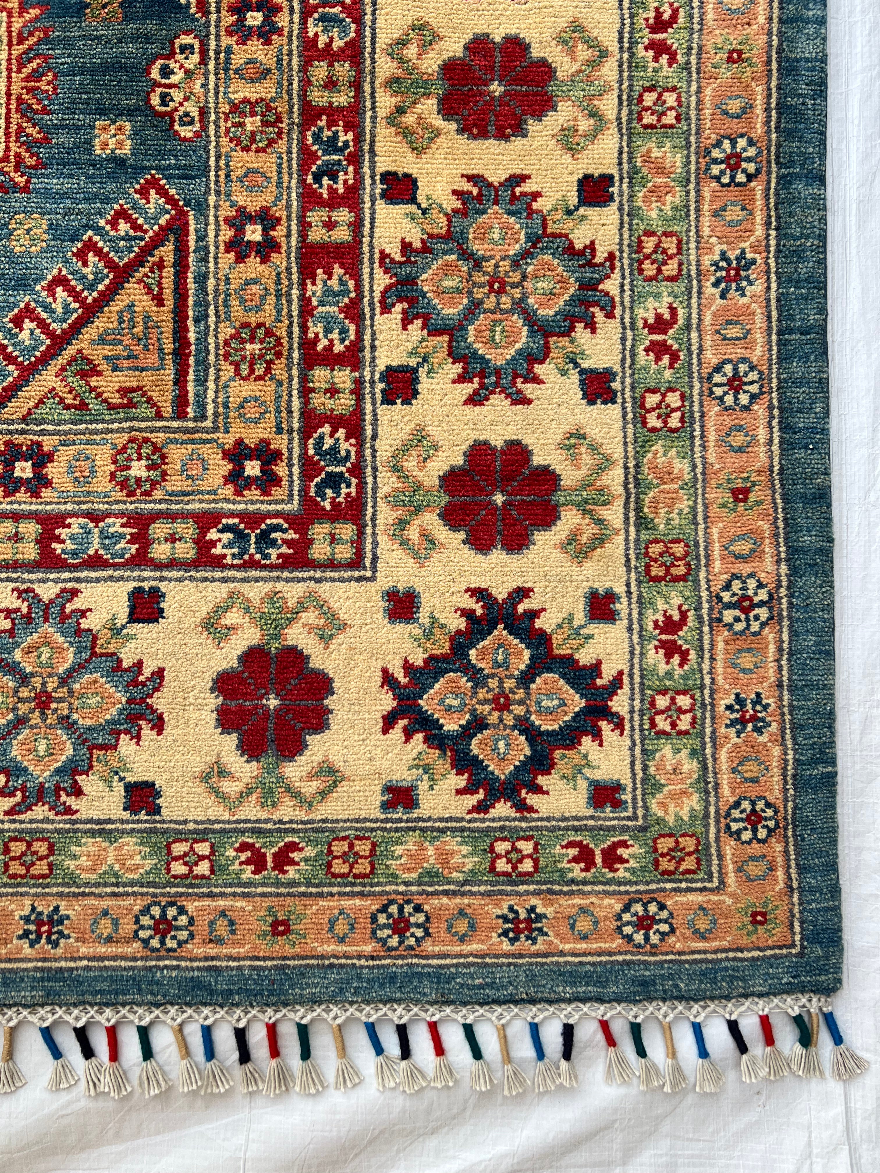 Afghani Rug 9x12 size range tribal laid flat