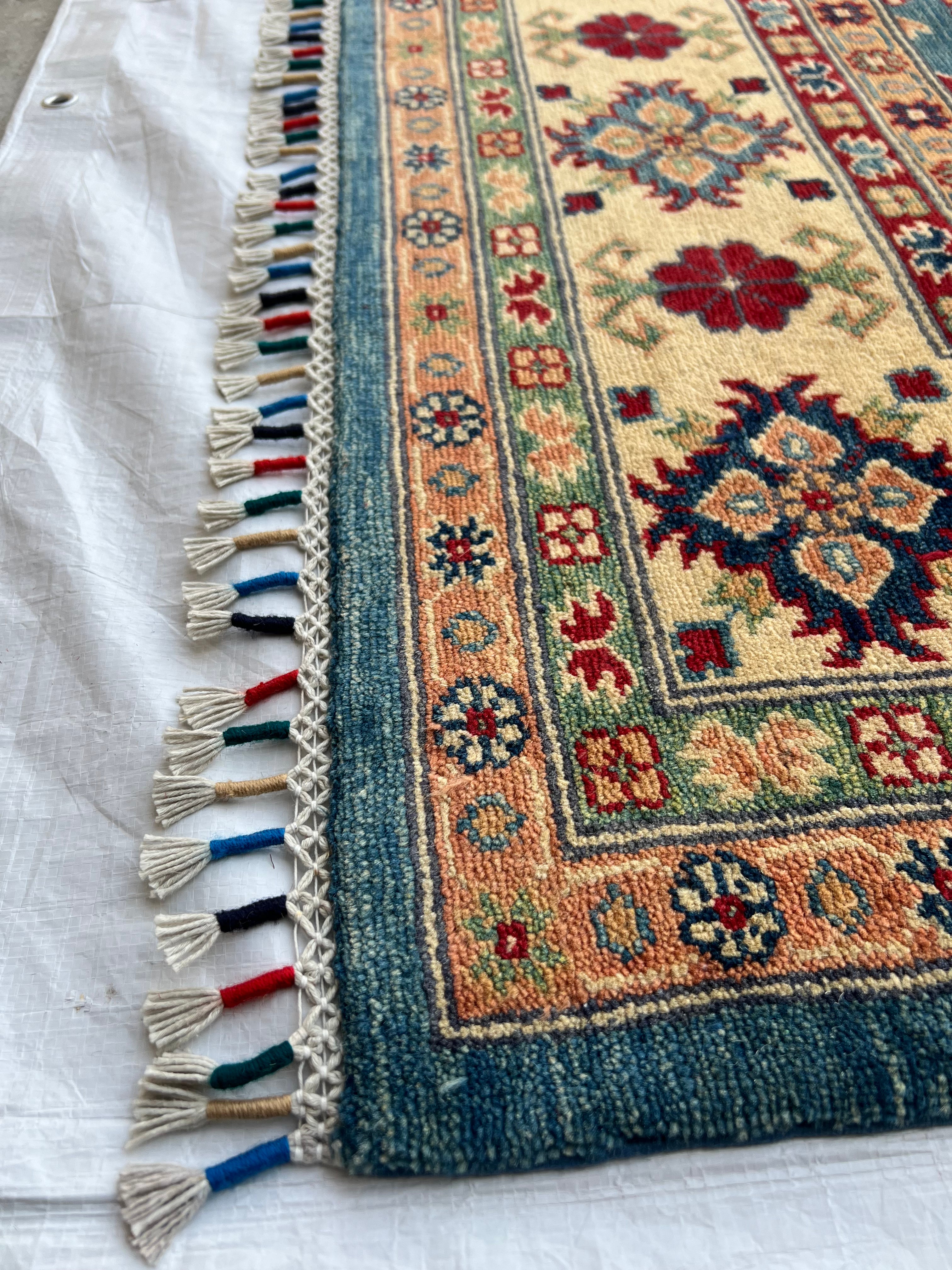 Afghani Rug 9x12 size range tribal laid flat