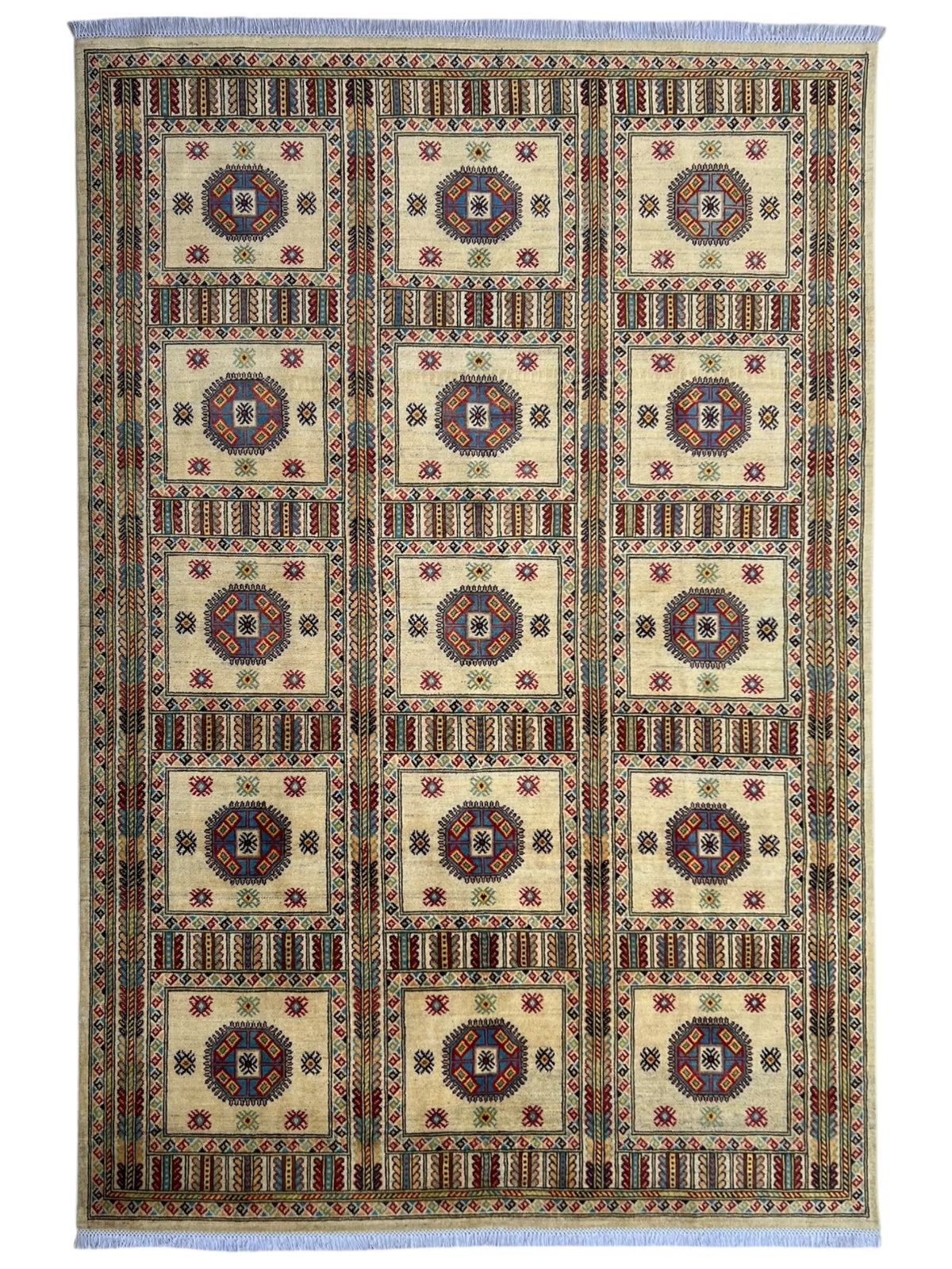Afghani Rug 8x11 size range tribal laid flat